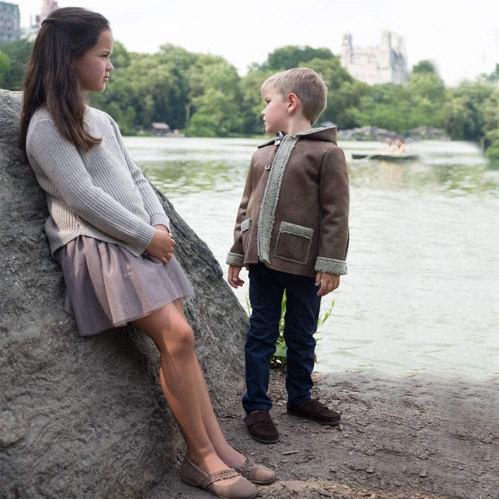 imageChildrenchic Mary Jane Shoes for Girls Classic ampamp Comfortable Canvas Dress Shoes for Toddlers ampamp Kids Perfect Flats for School Play and Special Occasions Elastic Camel 4 Big Kid