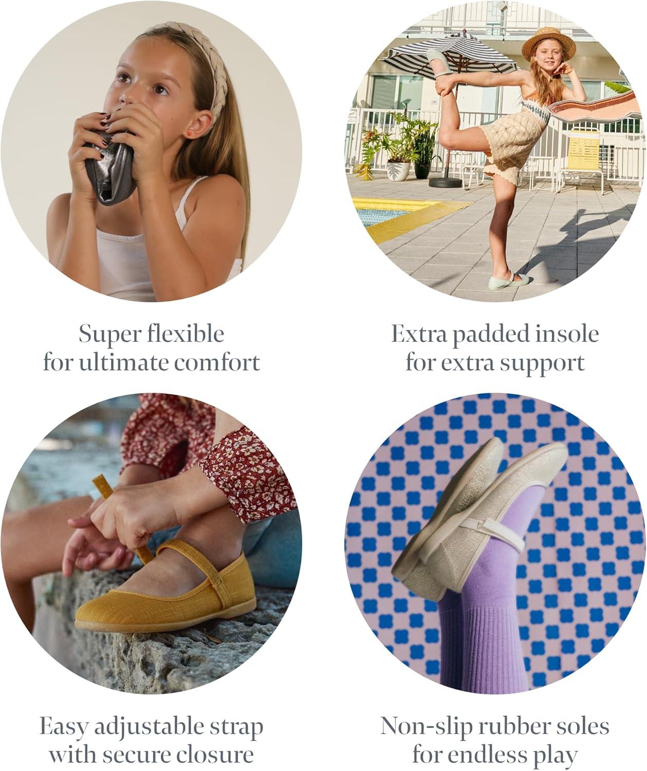 imageChildrenchic Mary Jane Shoes for Girls Classic ampamp Comfortable Dress Shoes for Toddlers ampamp Kids Perfect Flats for School Play and Special Occasions ShimmerGold Shimmer