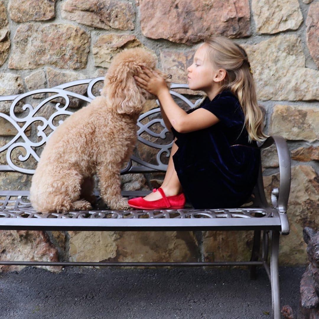 imageChildrenchic Mary Jane Shoes for Girls Classic ampamp Comfortable Dress Shoes for Toddlers ampamp Kids Perfect Flats for School Play and Special Occasions VelvetRed