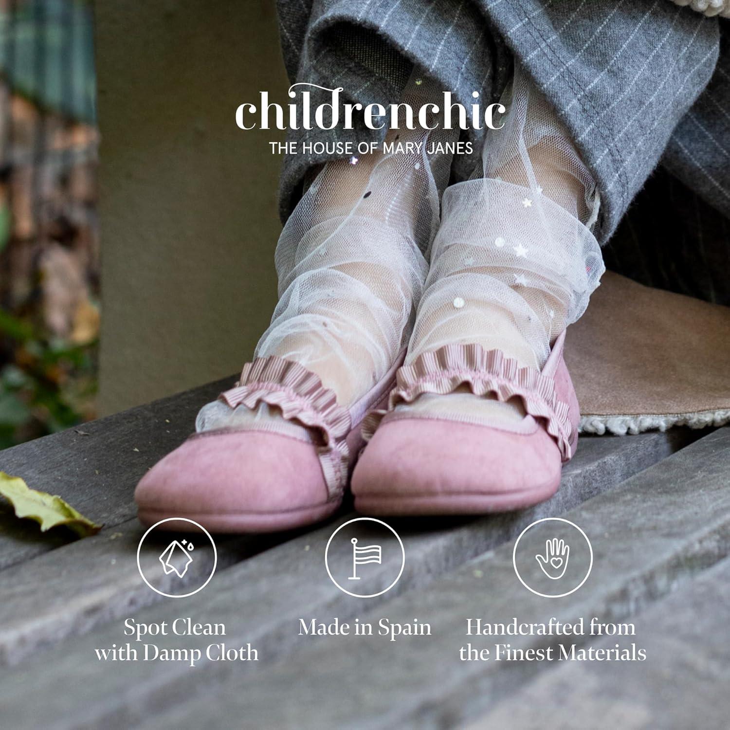 imageChildrenchic Mary Jane Shoes for Girls Classic ampamp Comfortable Dress Shoes for Toddlers ampamp Kids Perfect Flats for School Play and Special Occasions SuedeCamel