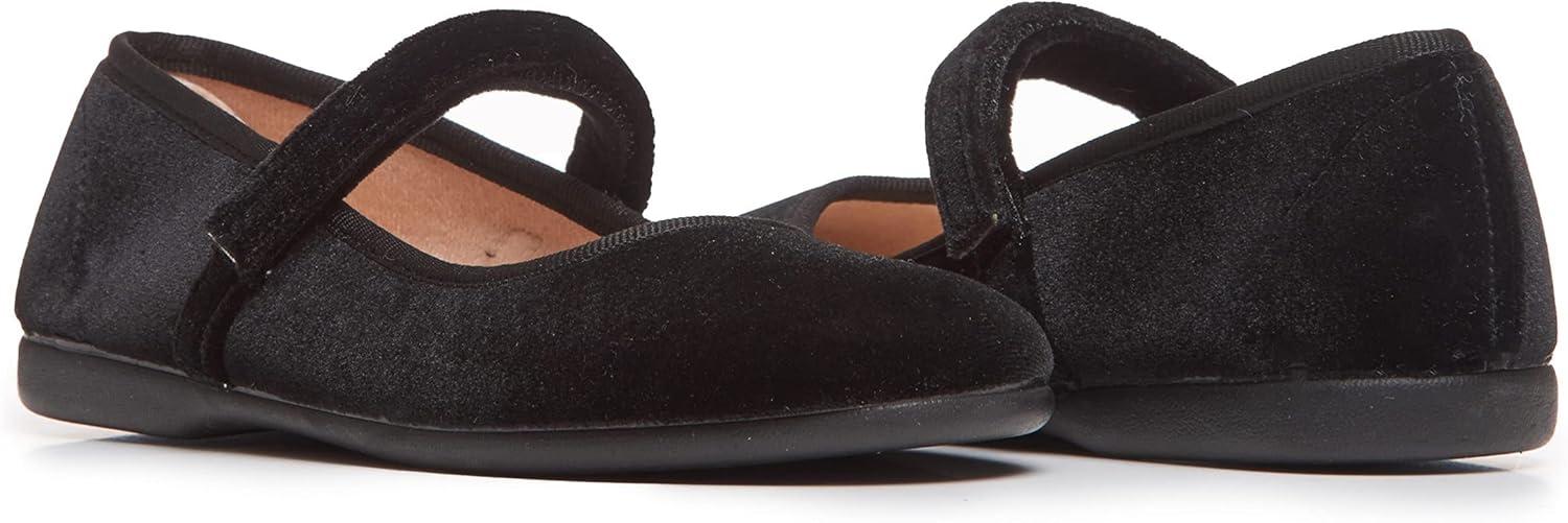 imageChildrenchic Mary Jane Shoes for Girls Classic ampamp Comfortable Dress Shoes for Toddlers ampamp Kids Perfect Flats for School Play and Special Occasions VelvetBlack