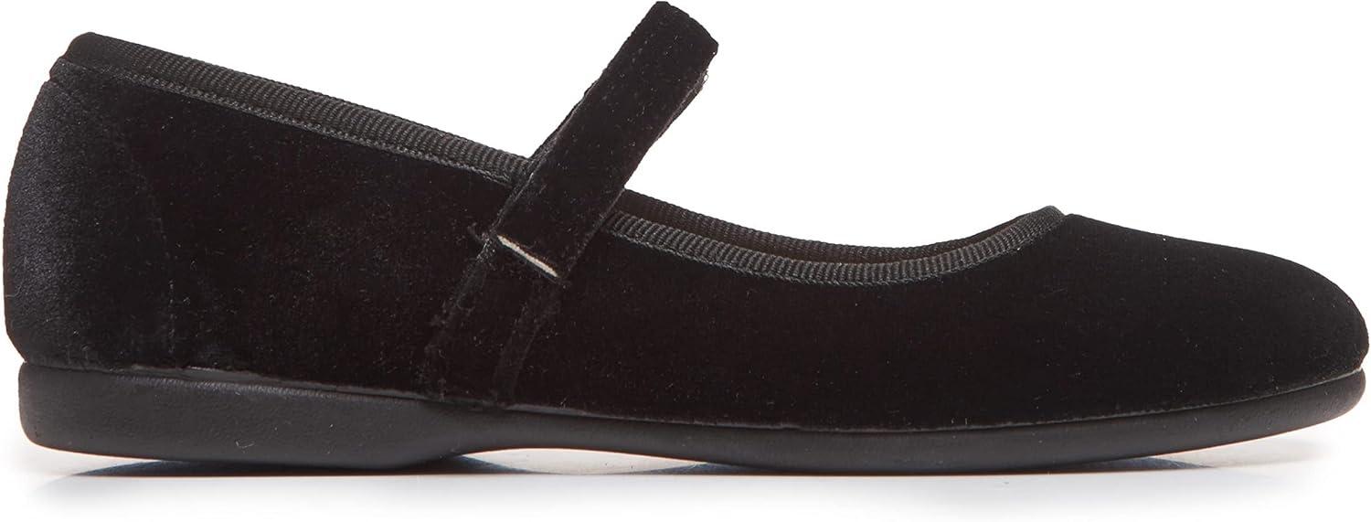imageChildrenchic Mary Jane Shoes for Girls Classic ampamp Comfortable Dress Shoes for Toddlers ampamp Kids Perfect Flats for School Play and Special Occasions VelvetBlack