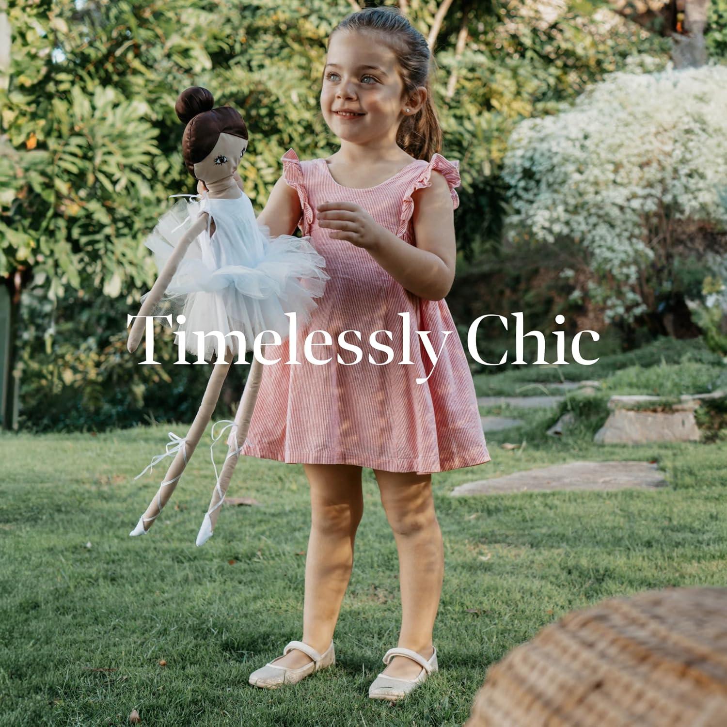 imageChildrenchic Mary Jane Shoes for Girls Classic ampamp Comfortable Dress Shoes for Toddlers ampamp Kids Perfect Flats for School Play and Special Occasions CanvasRed