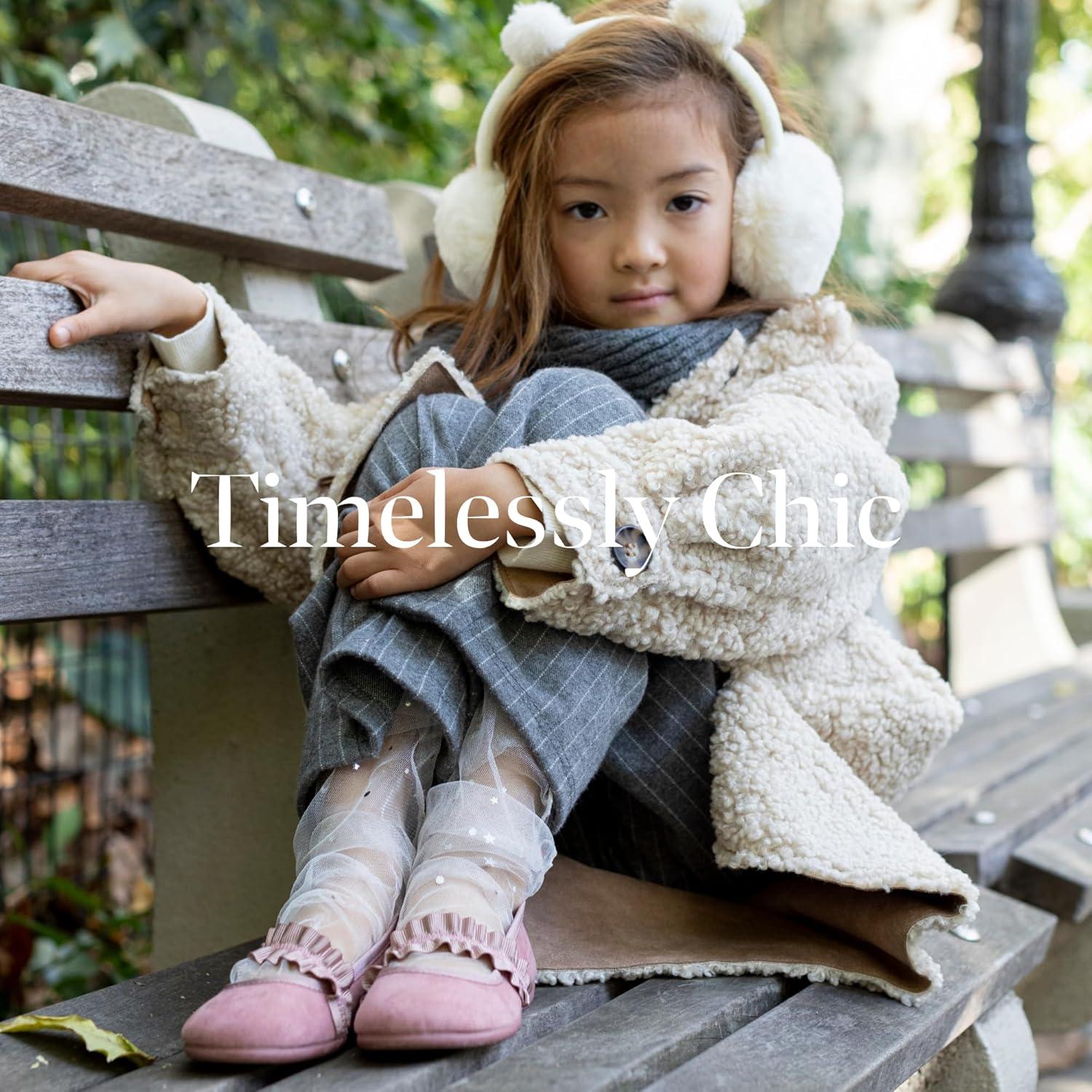 imageChildrenchic Mary Jane Shoes for Girls Classic ampamp Comfortable Dress Shoes for Toddlers ampamp Kids Perfect Flats for School Play and Special Occasions SuedeCamel