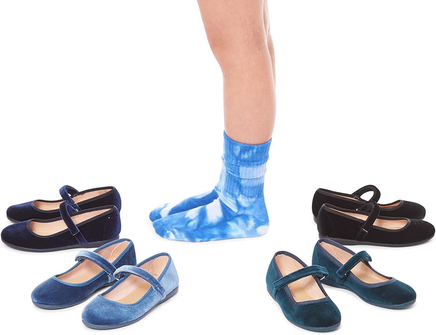 imageChildrenchic Mary Jane Shoes for Girls Classic ampamp Comfortable Dress Shoes for Toddlers ampamp Kids Perfect Flats for School Play and Special Occasions VelvetEmerald