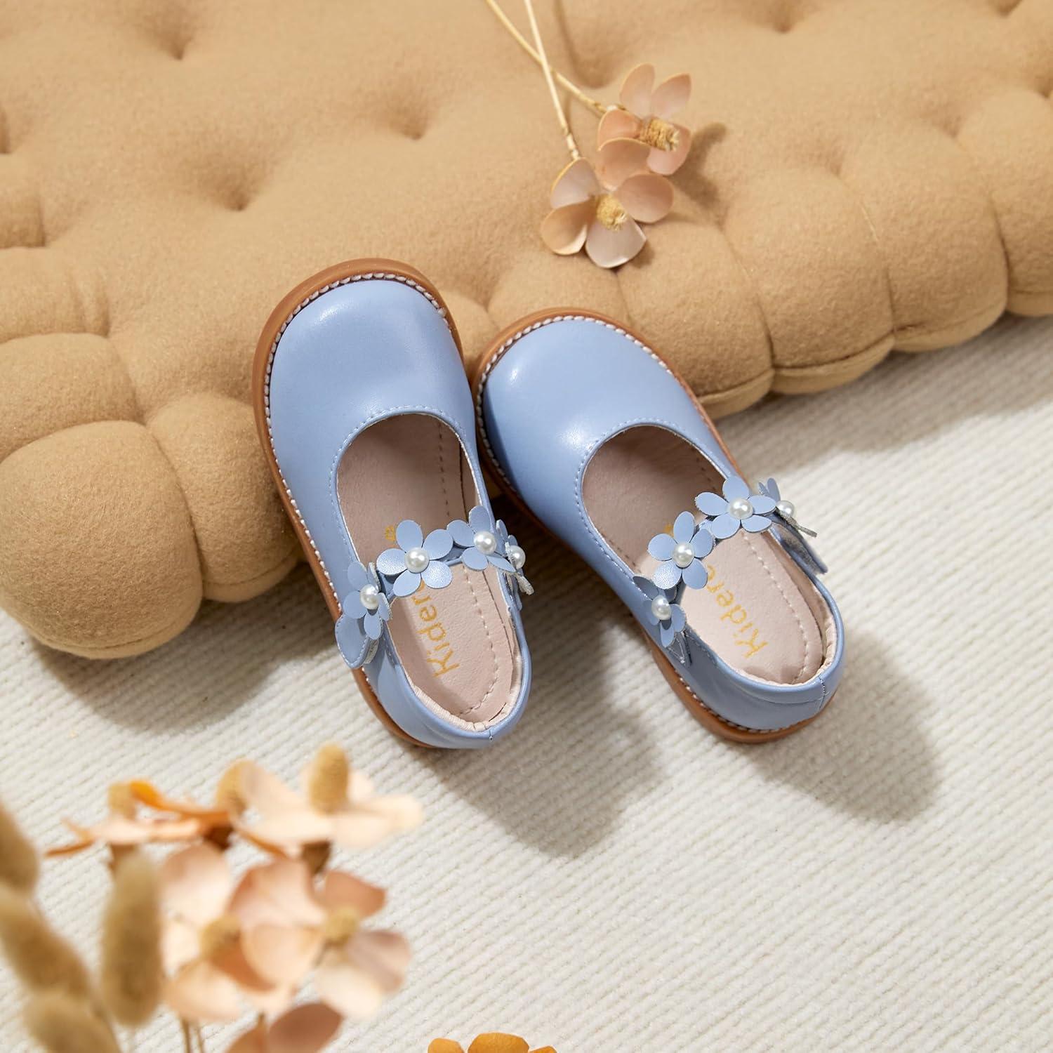 imageKiderence Girls Flat Dress Shoes School Oxfords Marry Jane ToddlerLittle KidsCk501 Blue