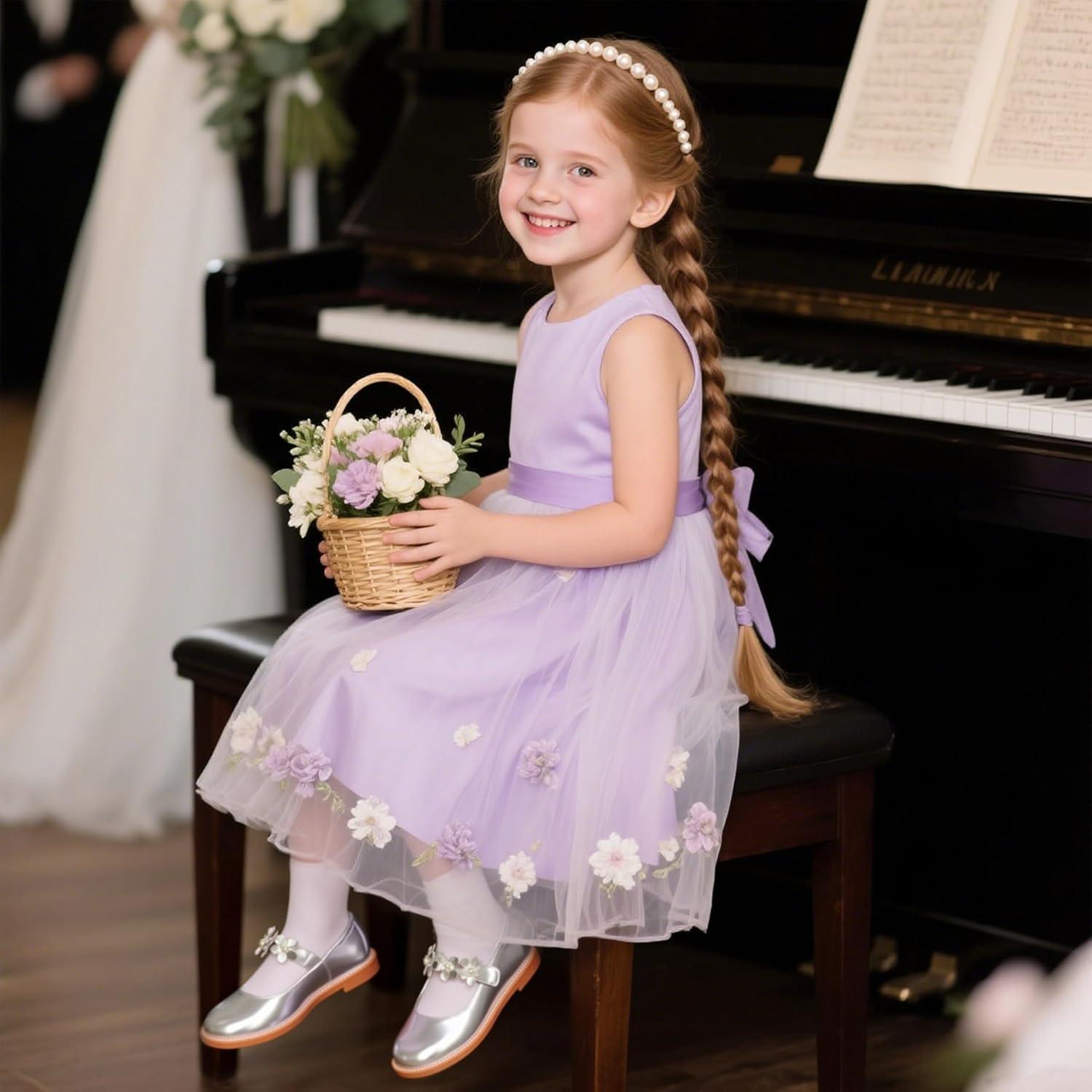 imageKiderence Girls Flat Dress Shoes School Oxfords Marry Jane ToddlerLittle KidsCk501 Silver