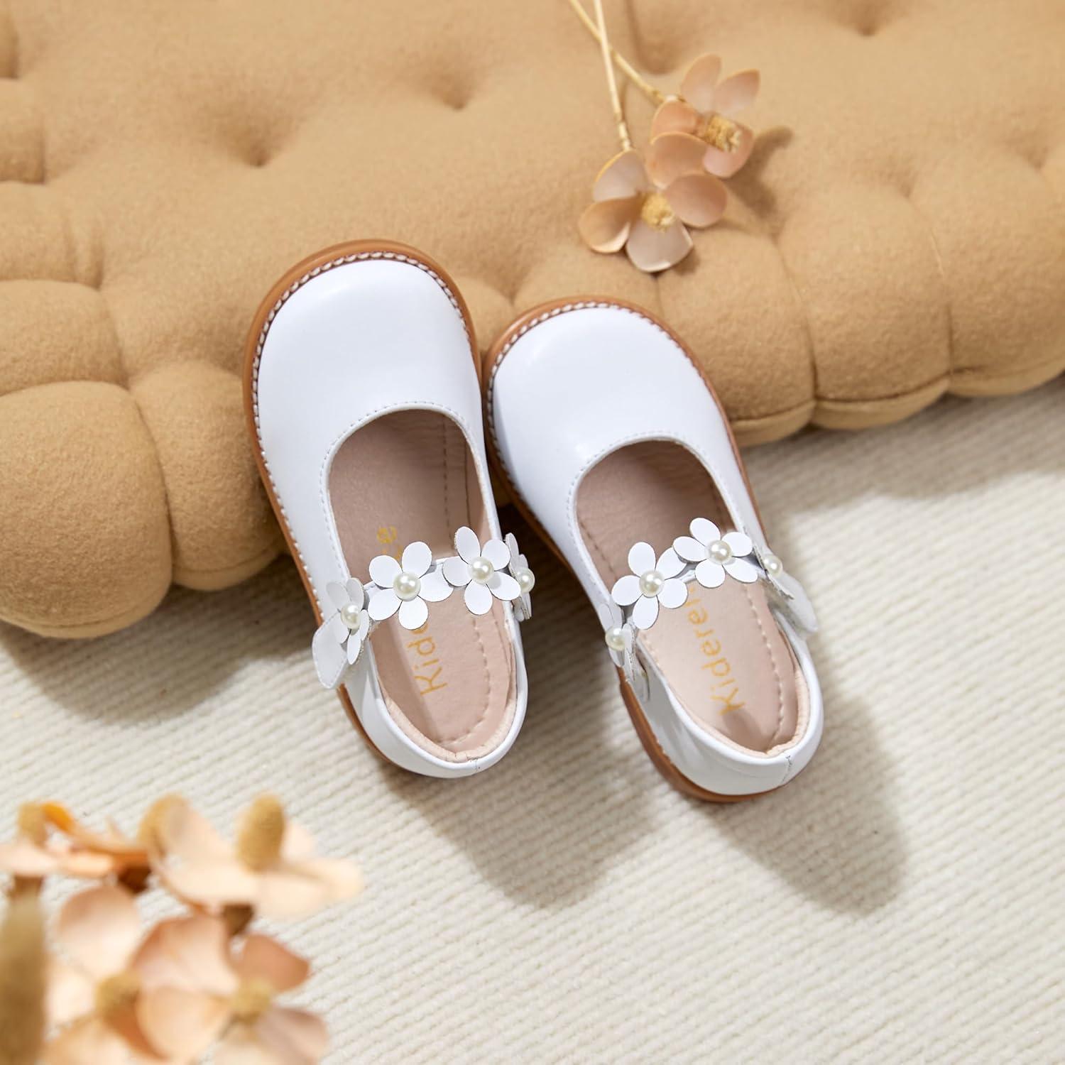 imageKiderence Girls Flat Dress Shoes School Oxfords Marry Jane ToddlerLittle KidsCk501 White
