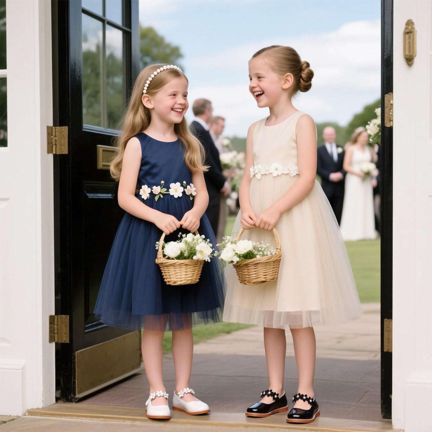 imageKiderence Girls Flat Dress Shoes School Oxfords Marry Jane ToddlerLittle KidsCk502 Black