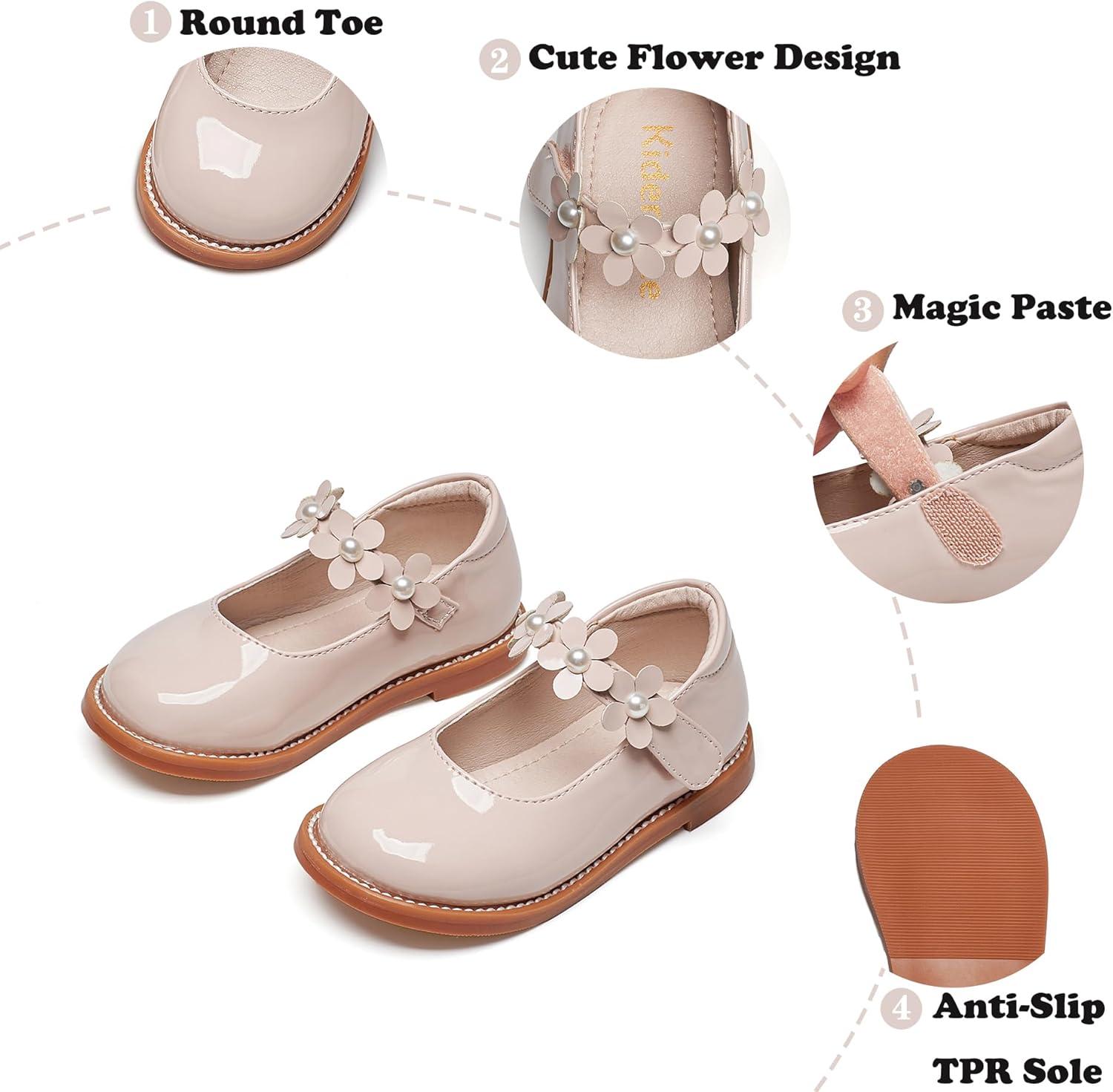 imageKiderence Girls Flat Dress Shoes School Oxfords Marry Jane ToddlerLittle KidsCk502 Pink