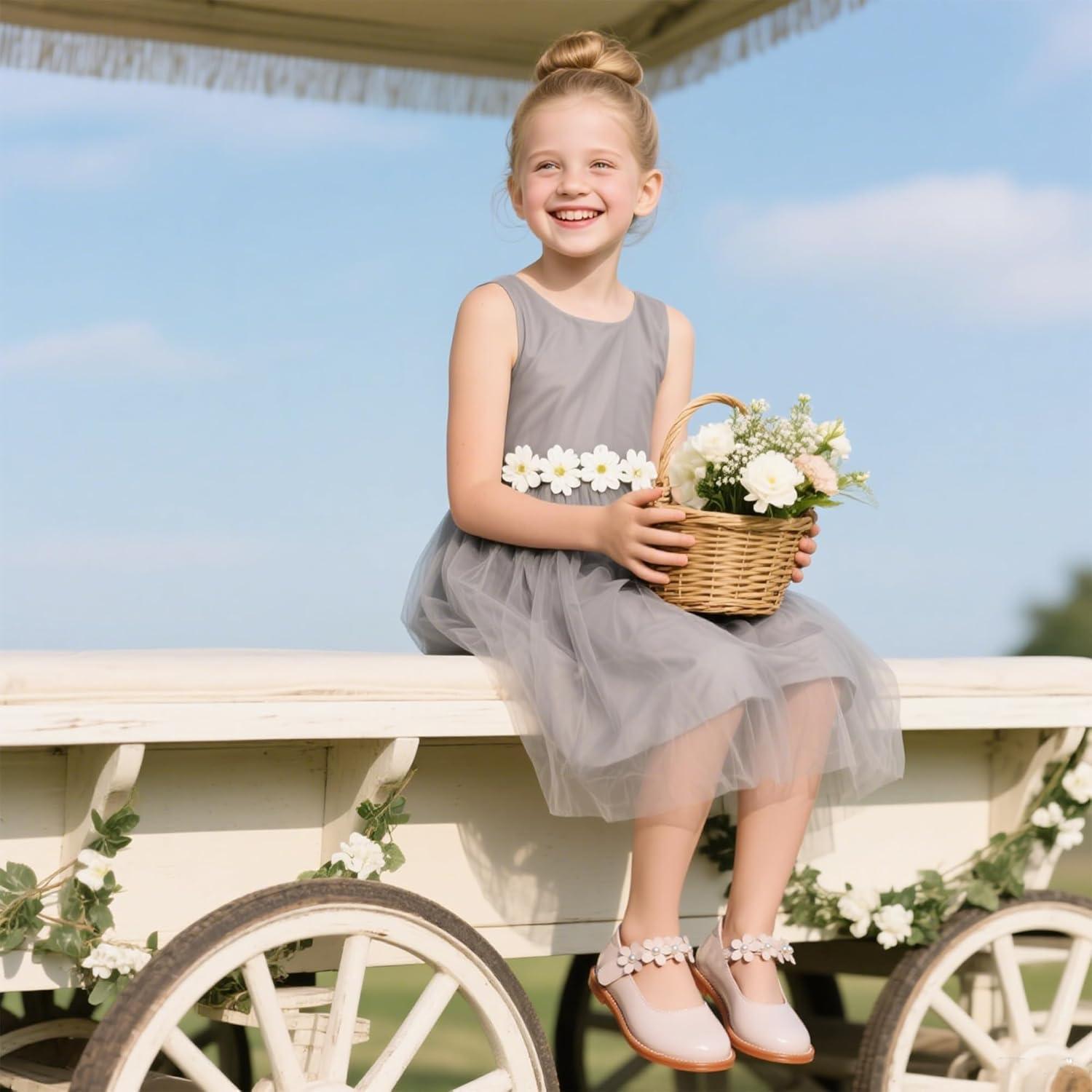 imageKiderence Girls Flat Dress Shoes School Oxfords Marry Jane ToddlerLittle KidsCk502 Pink