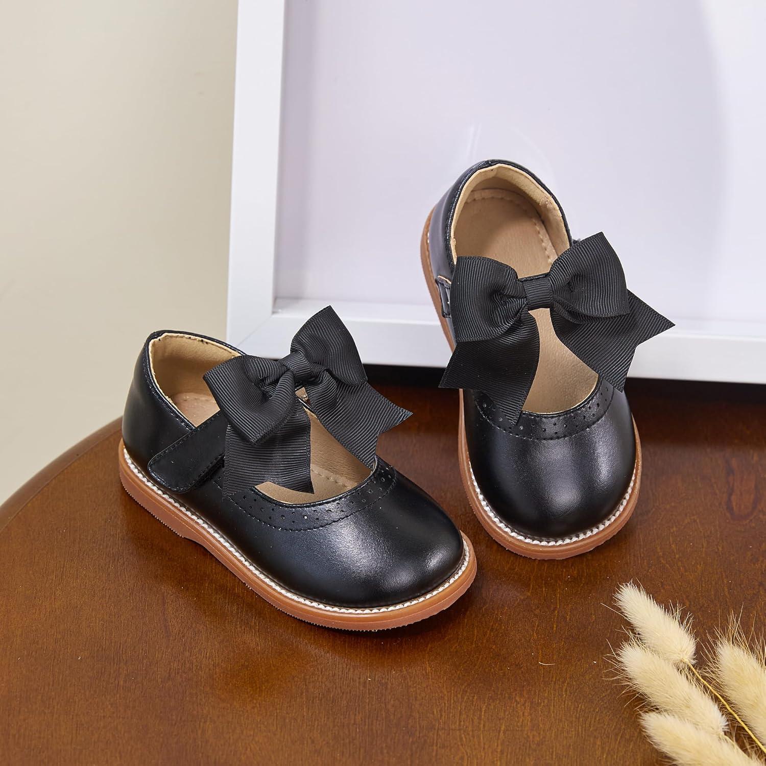 imageKiderence Girls Flat Dress Shoes School Oxfords Marry Jane ToddlerLittle KidsCk960 Black
