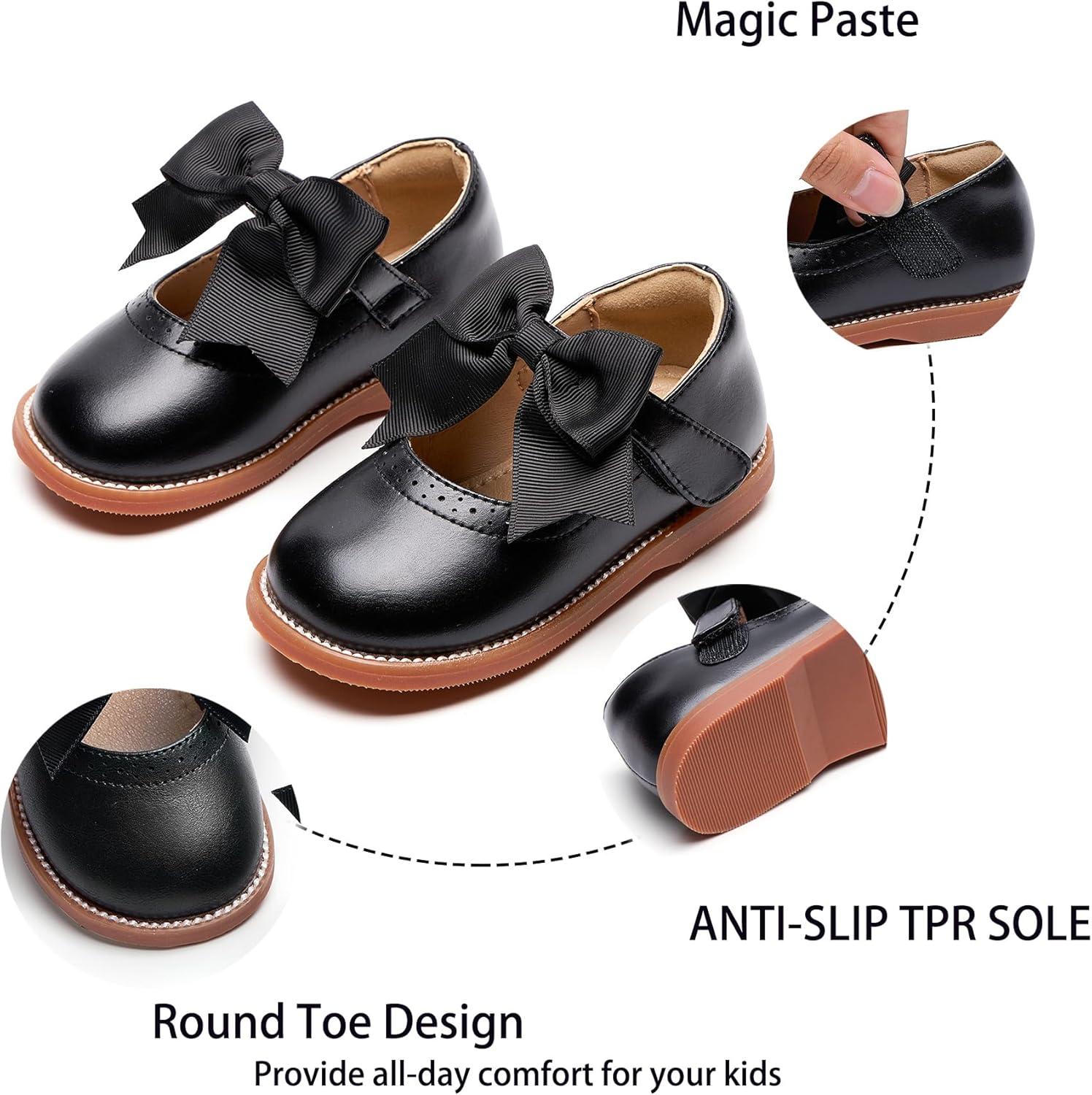 imageKiderence Girls Flat Dress Shoes School Oxfords Marry Jane ToddlerLittle KidsCk960 Black