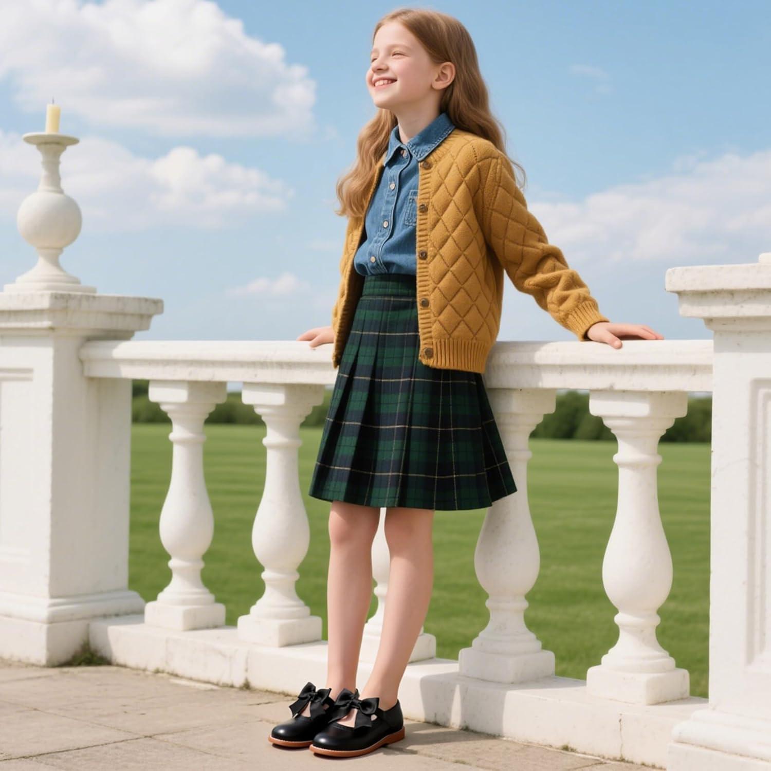 imageKiderence Girls Flat Dress Shoes School Oxfords Marry Jane ToddlerLittle KidsCk960 Black