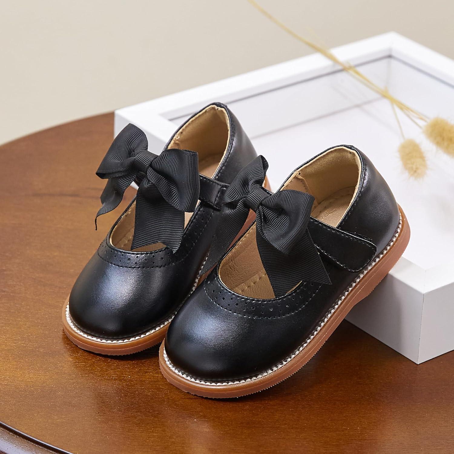 imageKiderence Girls Flat Dress Shoes School Oxfords Marry Jane ToddlerLittle KidsCk960 Black