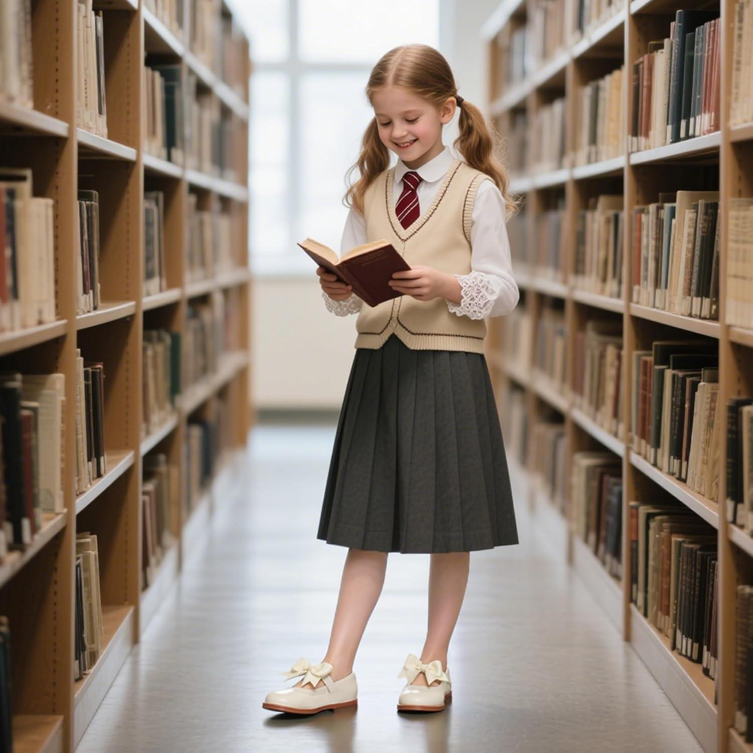 imageKiderence Girls Flat Dress Shoes School Oxfords Marry Jane ToddlerLittle KidsCk960 Off White