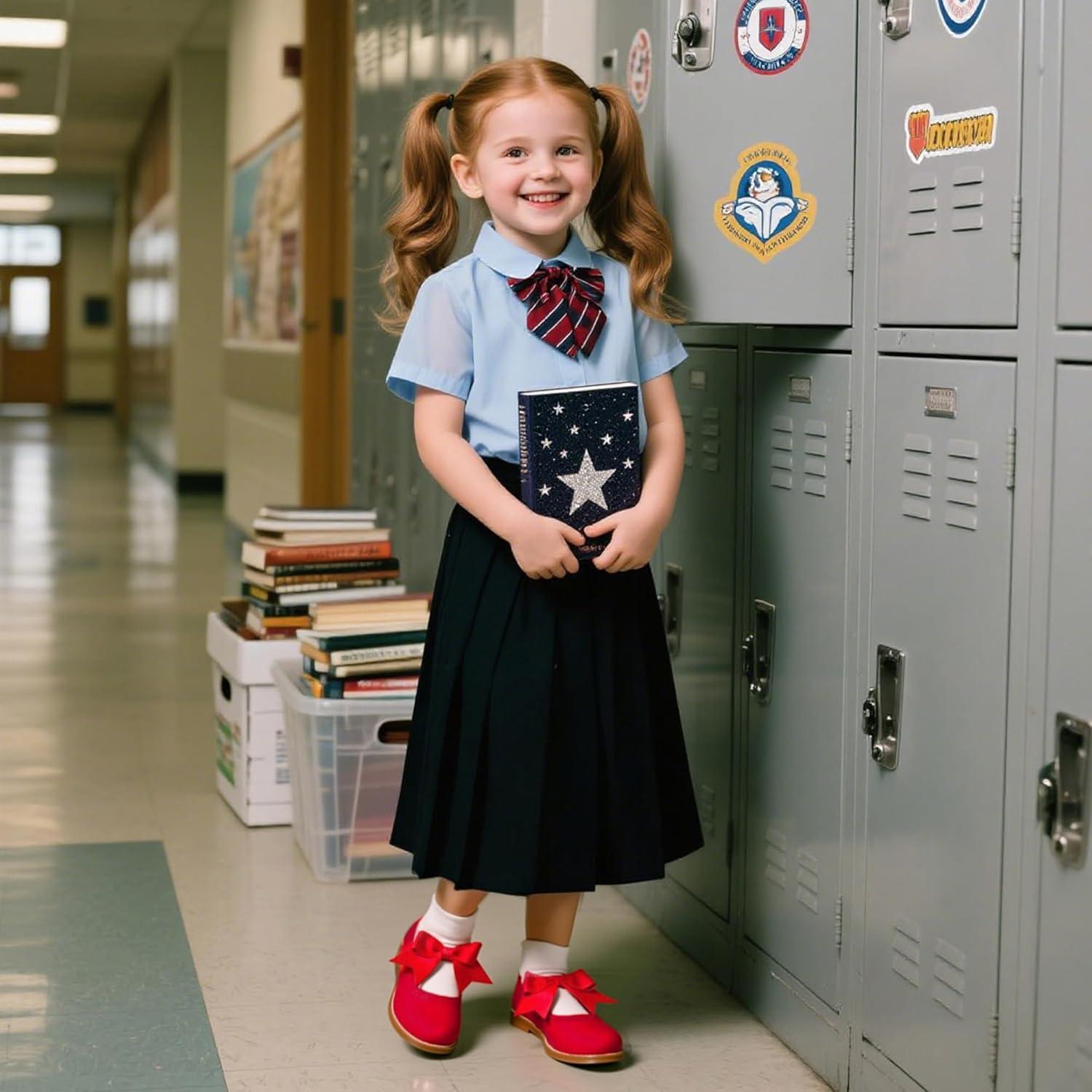 imageKiderence Girls Flat Dress Shoes School Oxfords Marry Jane ToddlerLittle KidsCk960 Red