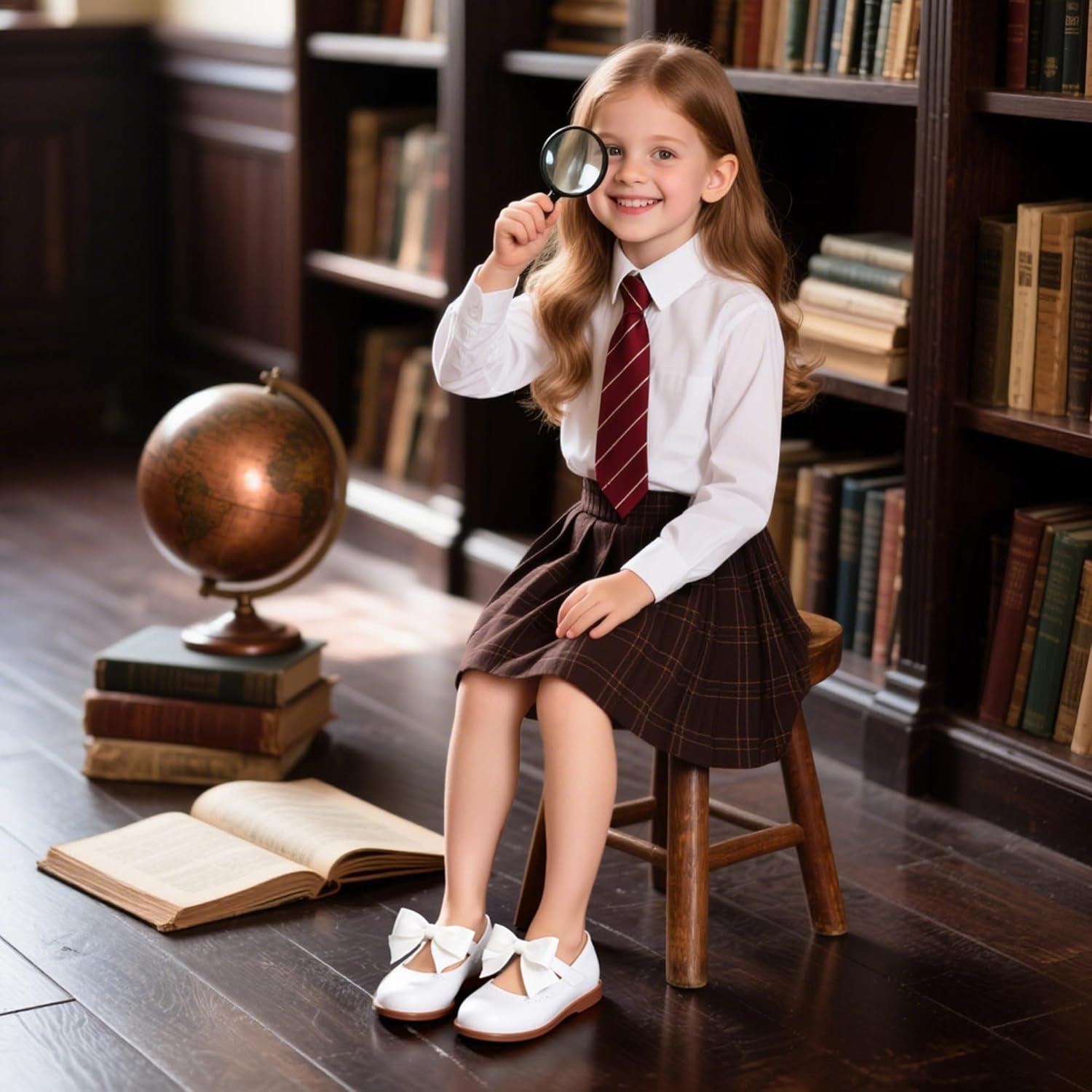 imageKiderence Girls Flat Dress Shoes School Oxfords Marry Jane ToddlerLittle KidsCk960 White