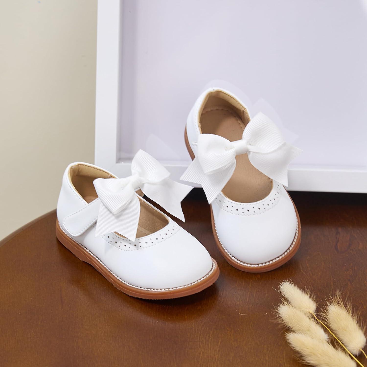 imageKiderence Girls Flat Dress Shoes School Oxfords Marry Jane ToddlerLittle KidsCk960 White