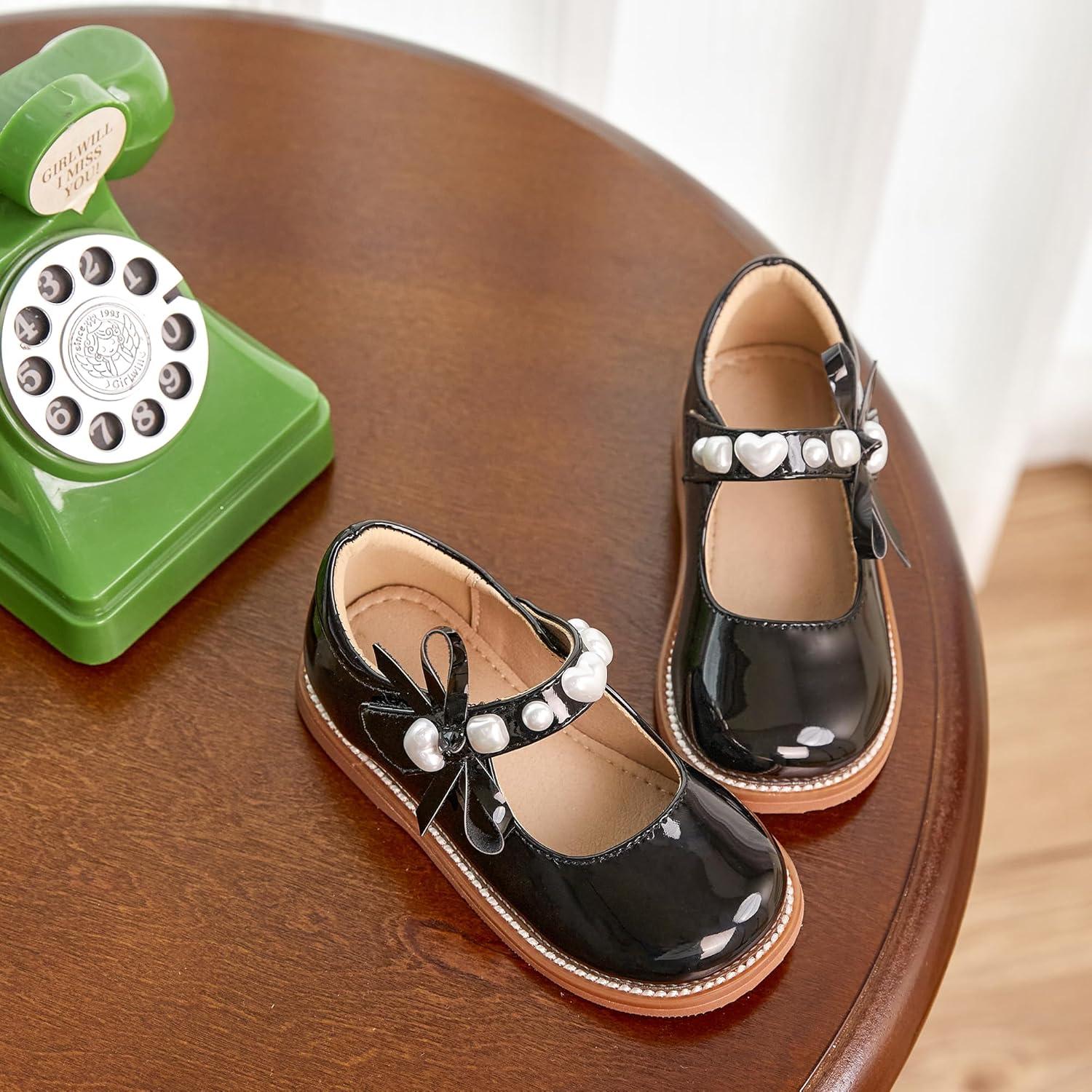 imageKiderence Girls Flat Dress Shoes School Oxfords Marry Jane ToddlerLittle KidsCk961 Black