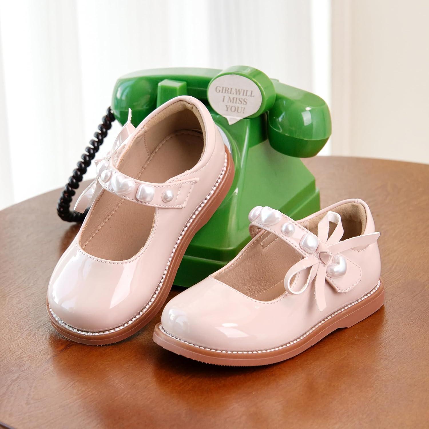 imageKiderence Girls Flat Dress Shoes School Oxfords Marry Jane ToddlerLittle KidsCk961 Nude