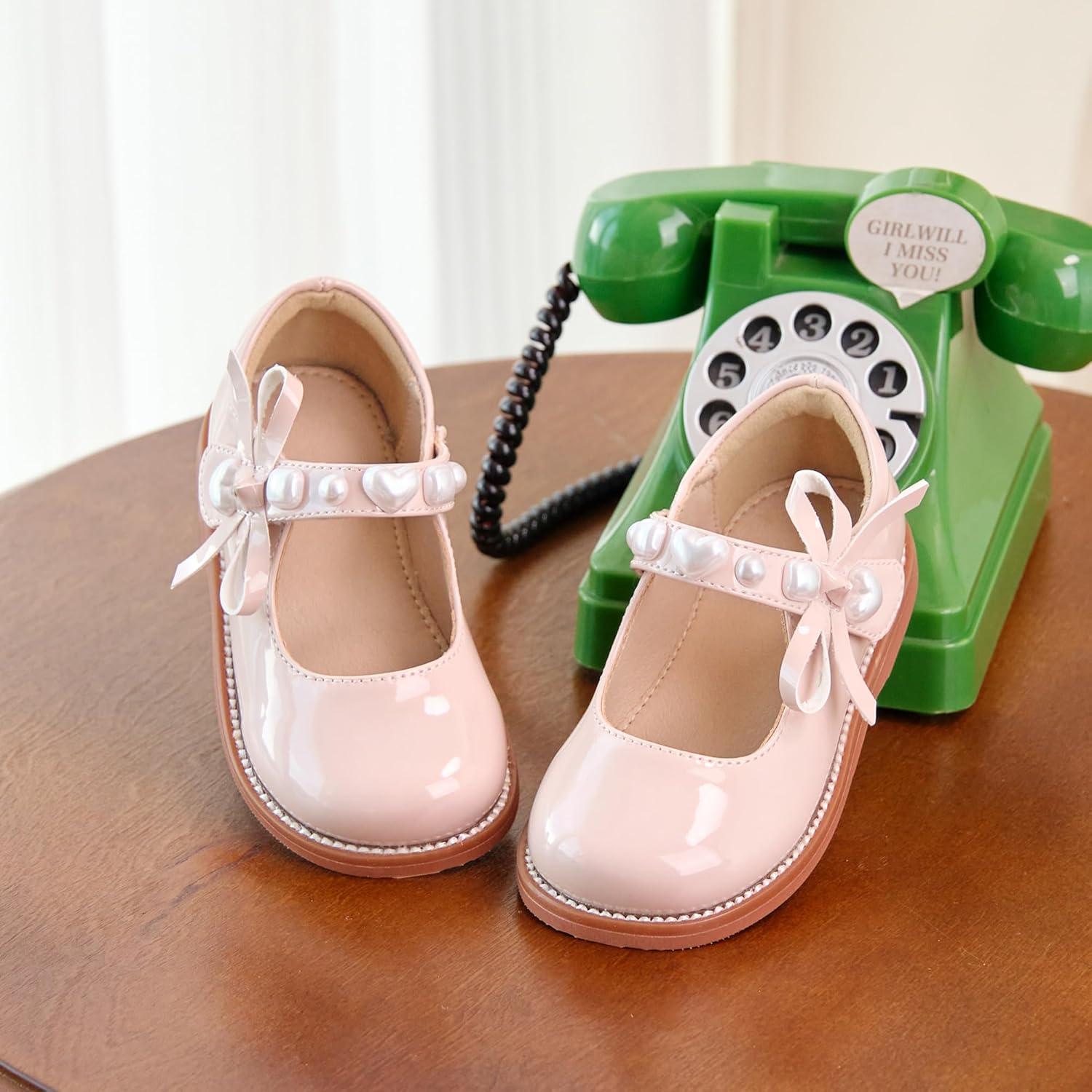 imageKiderence Girls Flat Dress Shoes School Oxfords Marry Jane ToddlerLittle KidsCk961 Nude