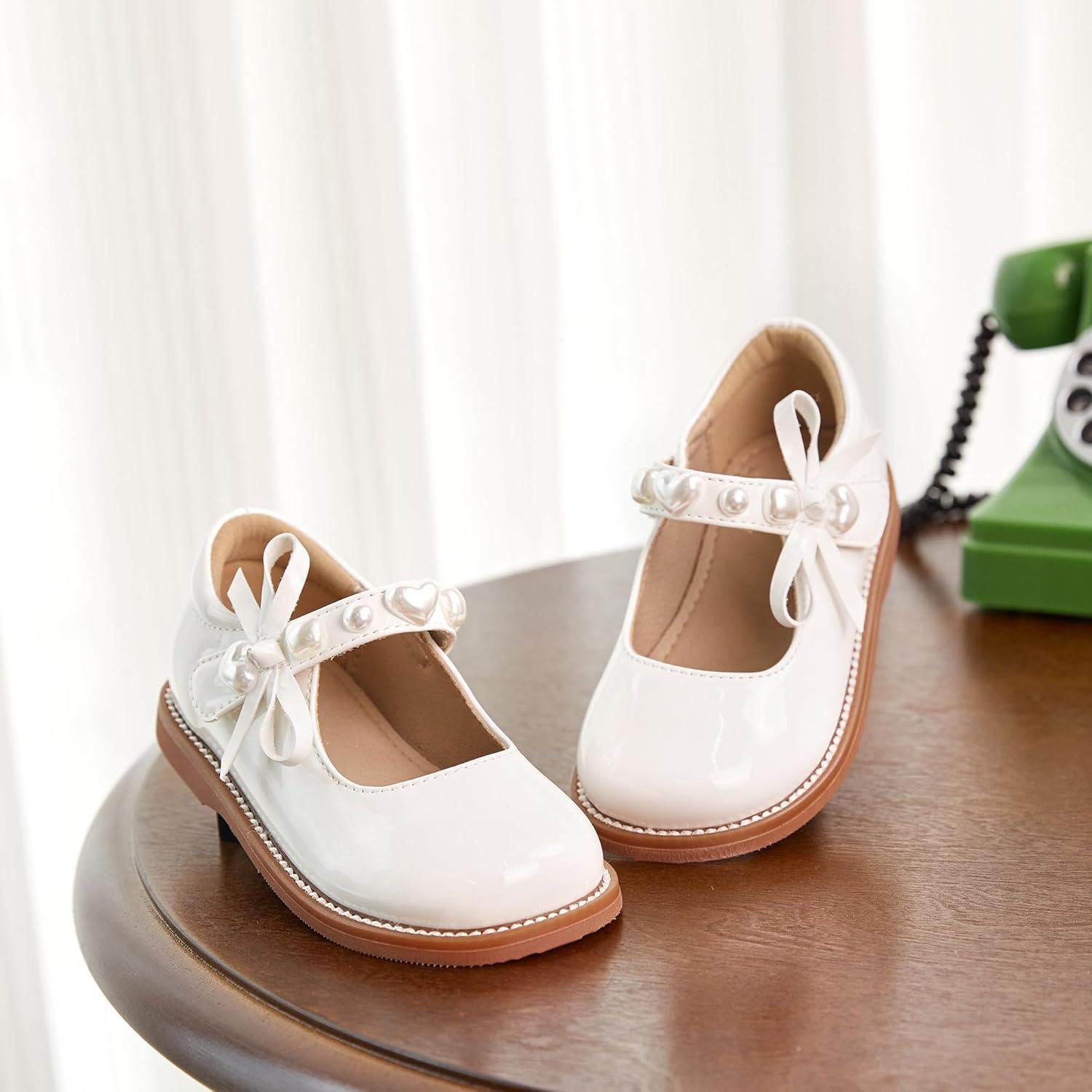 imageKiderence Girls Flat Dress Shoes School Oxfords Marry Jane ToddlerLittle KidsCk961 White