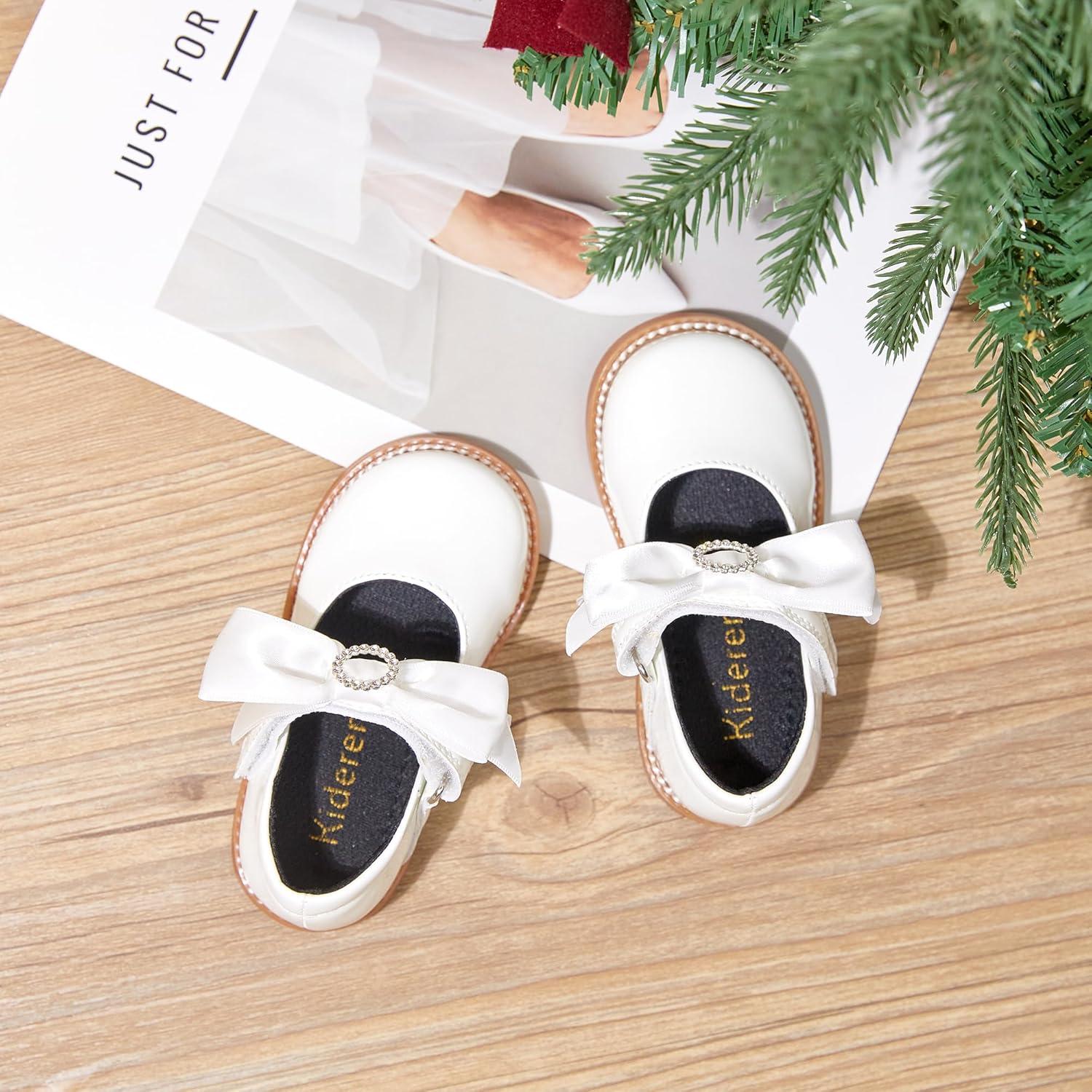 imageKiderence Girls Flat Dress Shoes School Oxfords Marry Jane ToddlerLittle KidsCk962 White