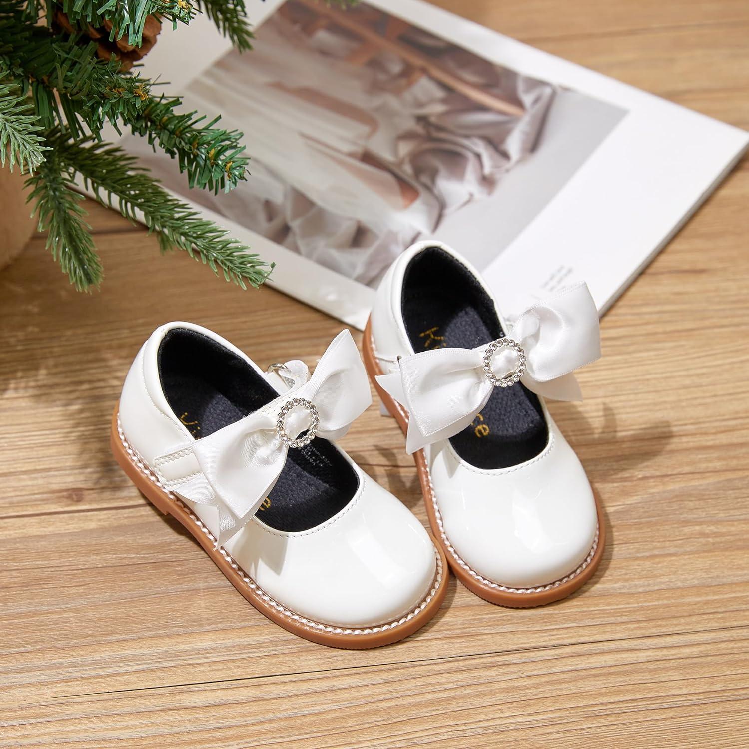 imageKiderence Girls Flat Dress Shoes School Oxfords Marry Jane ToddlerLittle KidsCk962 White