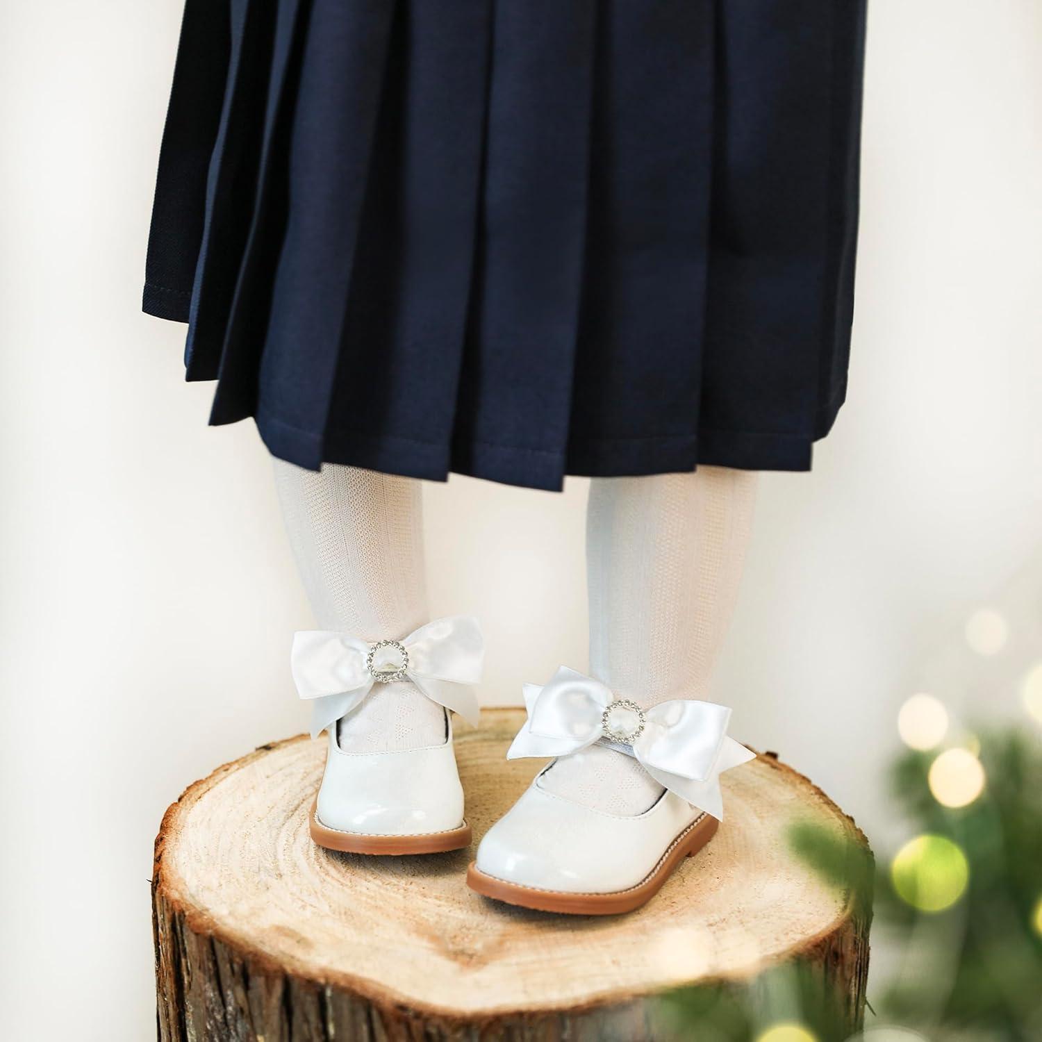 imageKiderence Girls Flat Dress Shoes School Oxfords Marry Jane ToddlerLittle KidsCk962 White