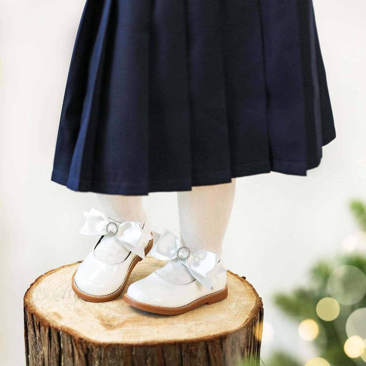 imageKiderence Girls Flat Dress Shoes School Oxfords Marry Jane ToddlerLittle KidsCk962 White