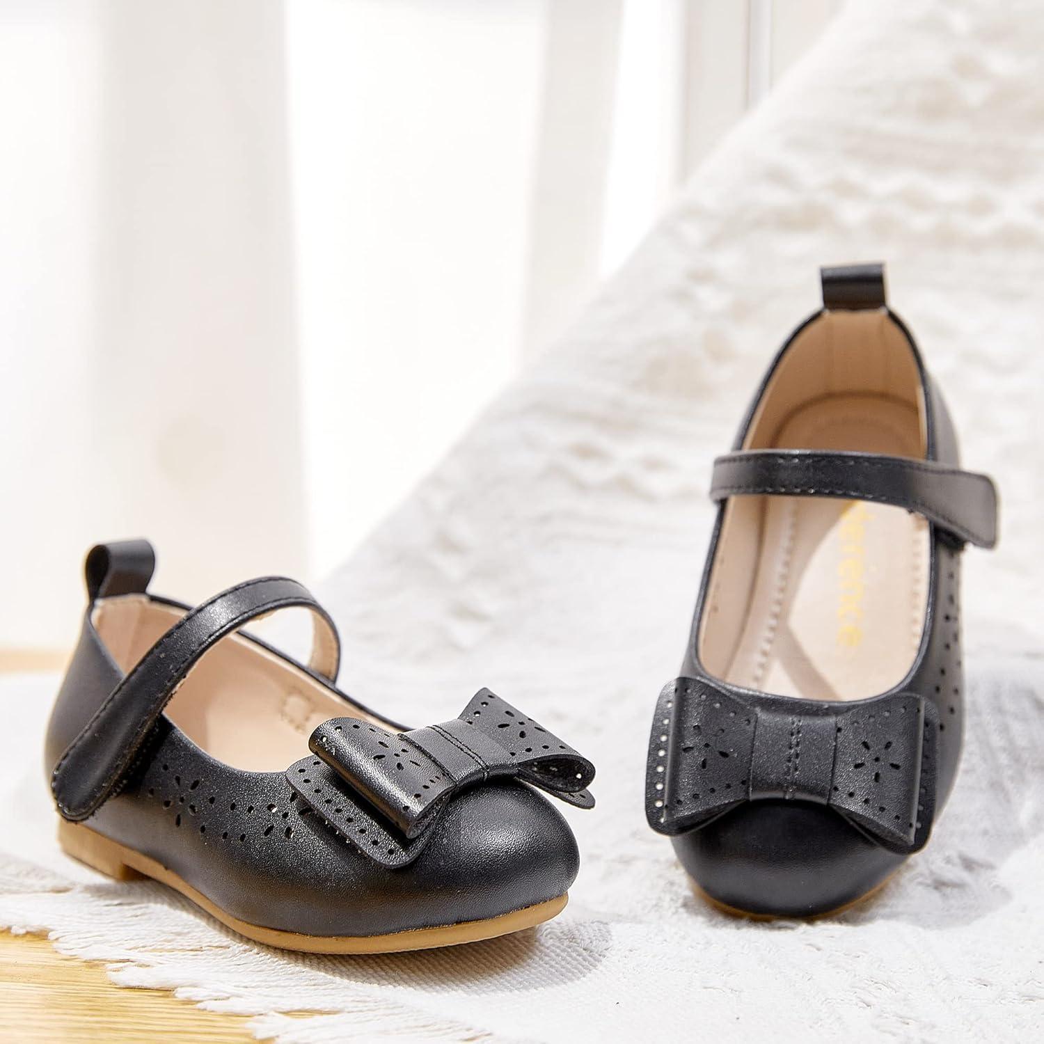 imageKiderence Little Toddler Girls Dress Shoes Ballerina Ballet Flats Kids Mary JanesCk201 Black