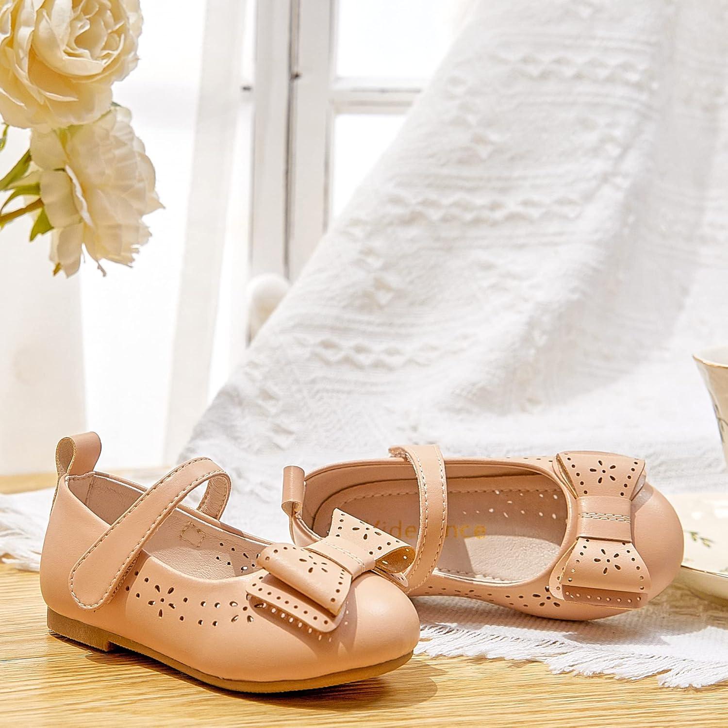 imageKiderence Little Toddler Girls Dress Shoes Ballerina Ballet Flats Kids Mary JanesCk201 Nude