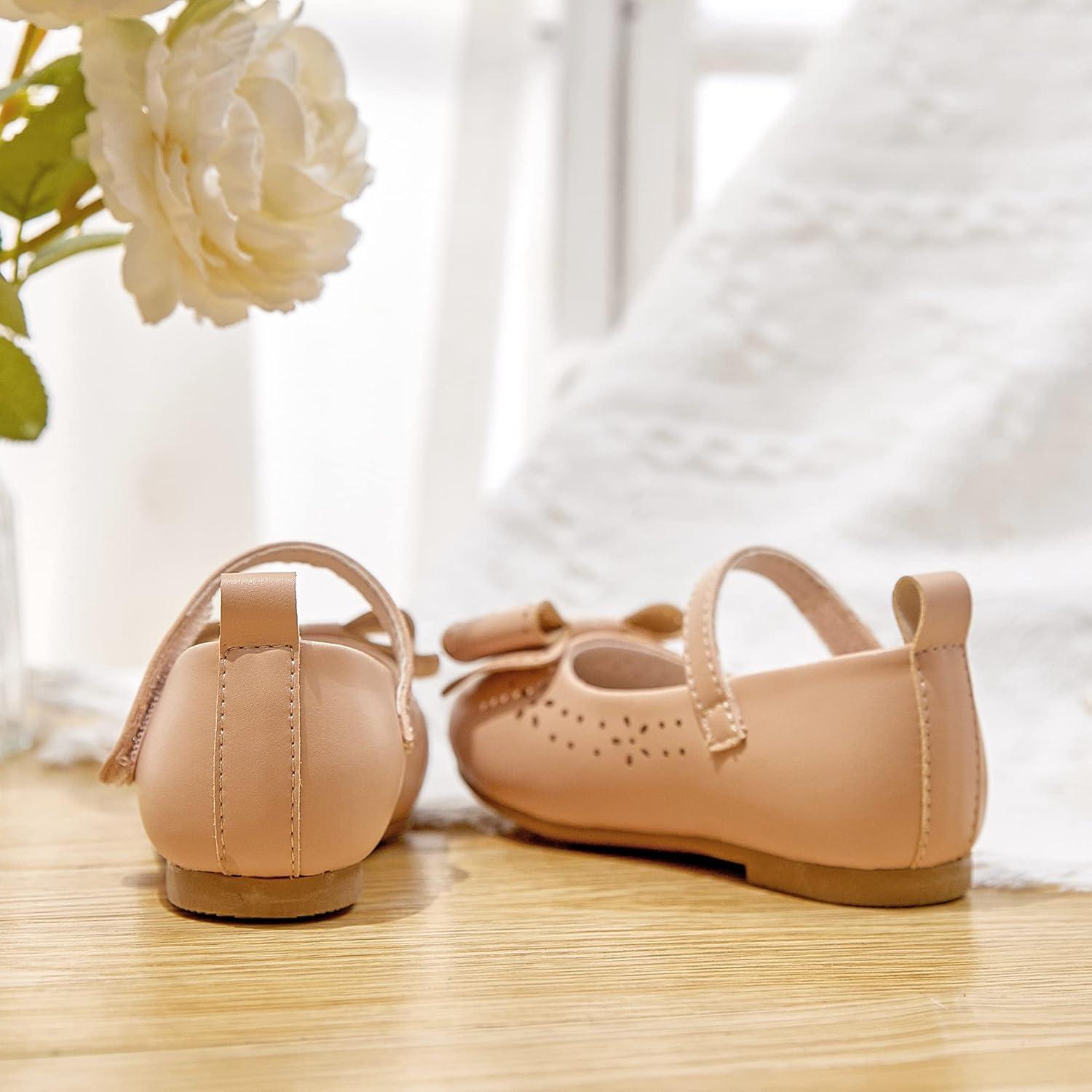 imageKiderence Little Toddler Girls Dress Shoes Ballerina Ballet Flats Kids Mary JanesCk201 Nude