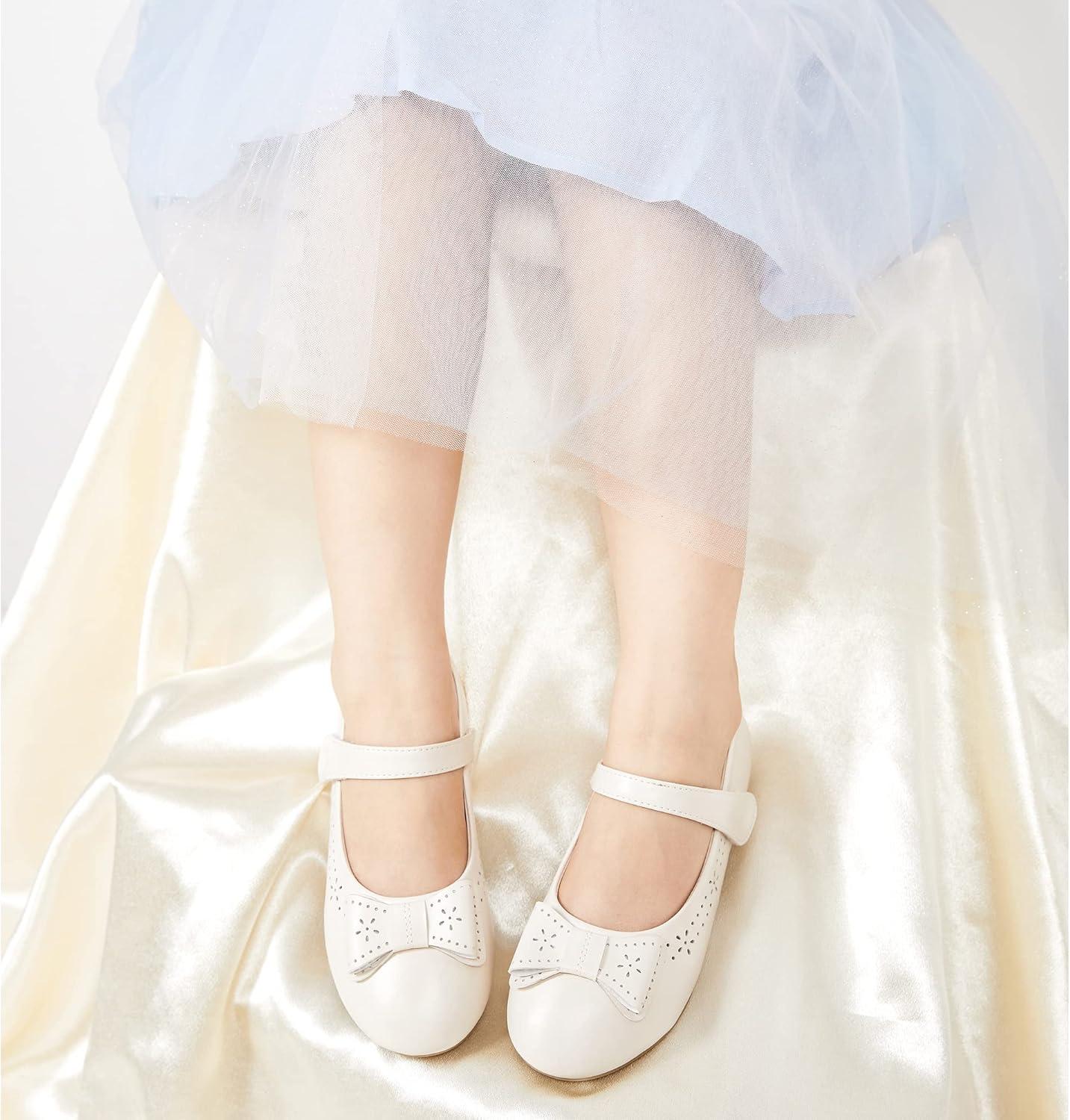 imageKiderence Little Toddler Girls Dress Shoes Ballerina Ballet Flats Kids Mary JanesCk201 Off White