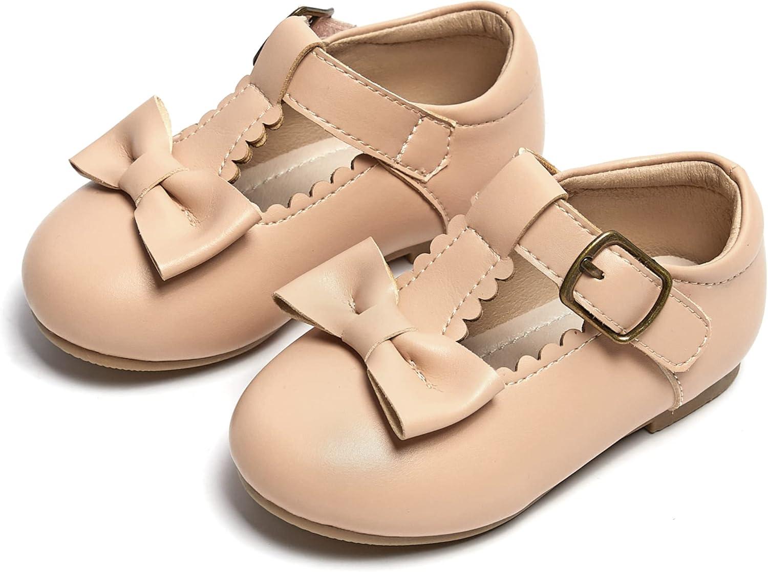 imageKiderence Little Toddler Girls Dress Shoes Ballerina Ballet Flats Kids Mary JanesCk202 Nude