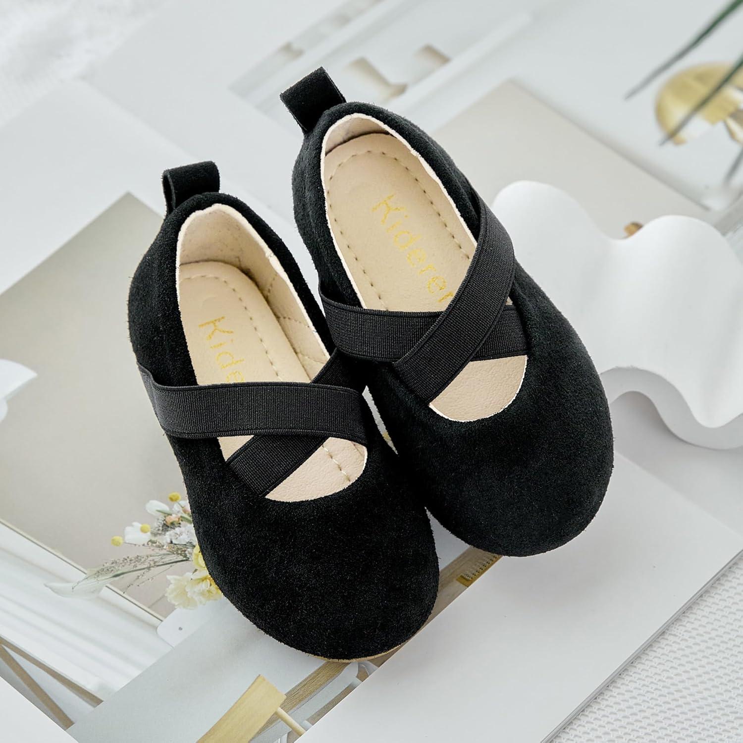imageKiderence Little Toddler Girls Dress Shoes Ballerina Ballet Flats Kids Mary JanesCk329 Black