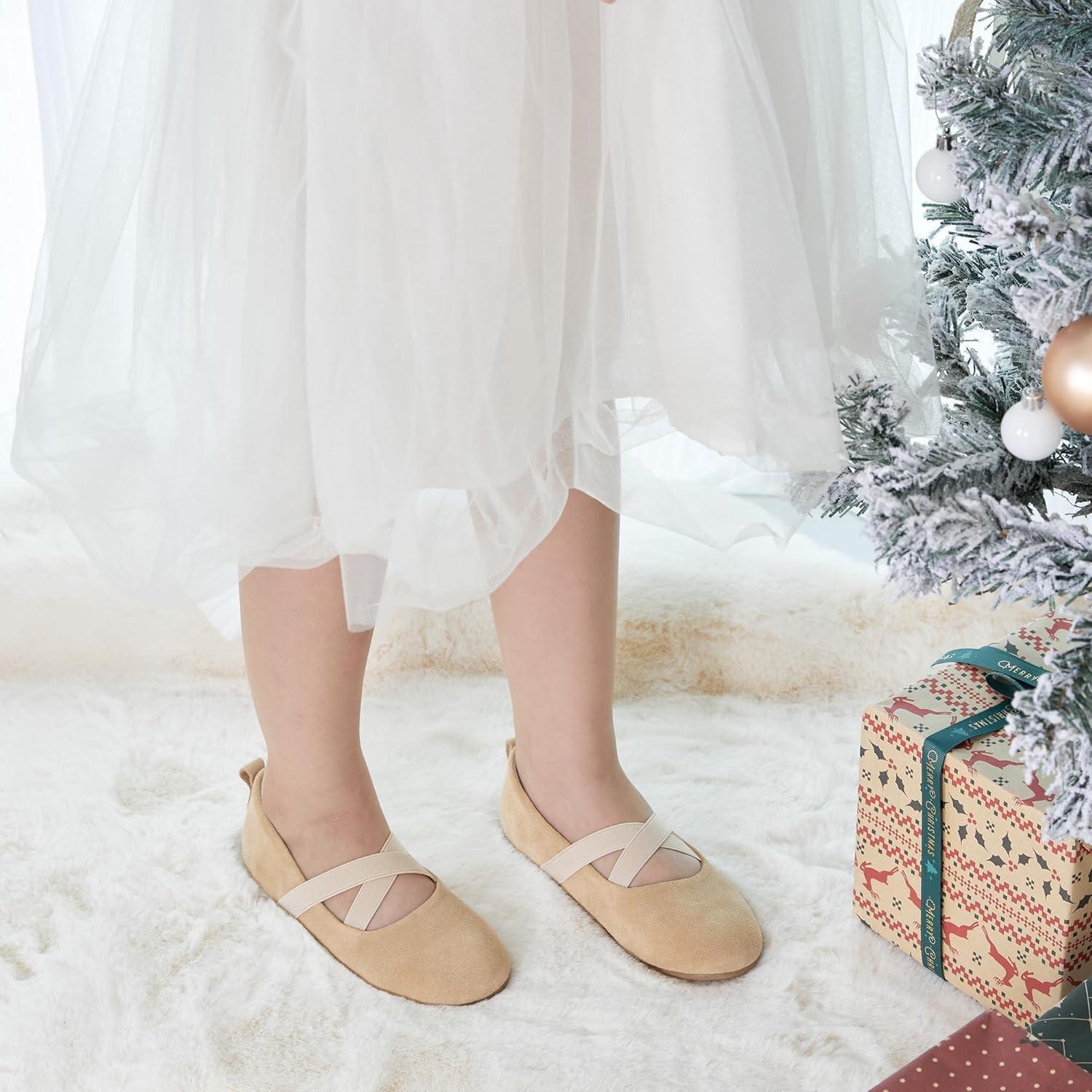 imageKiderence Little Toddler Girls Dress Shoes Ballerina Ballet Flats Kids Mary JanesCk329 Nude