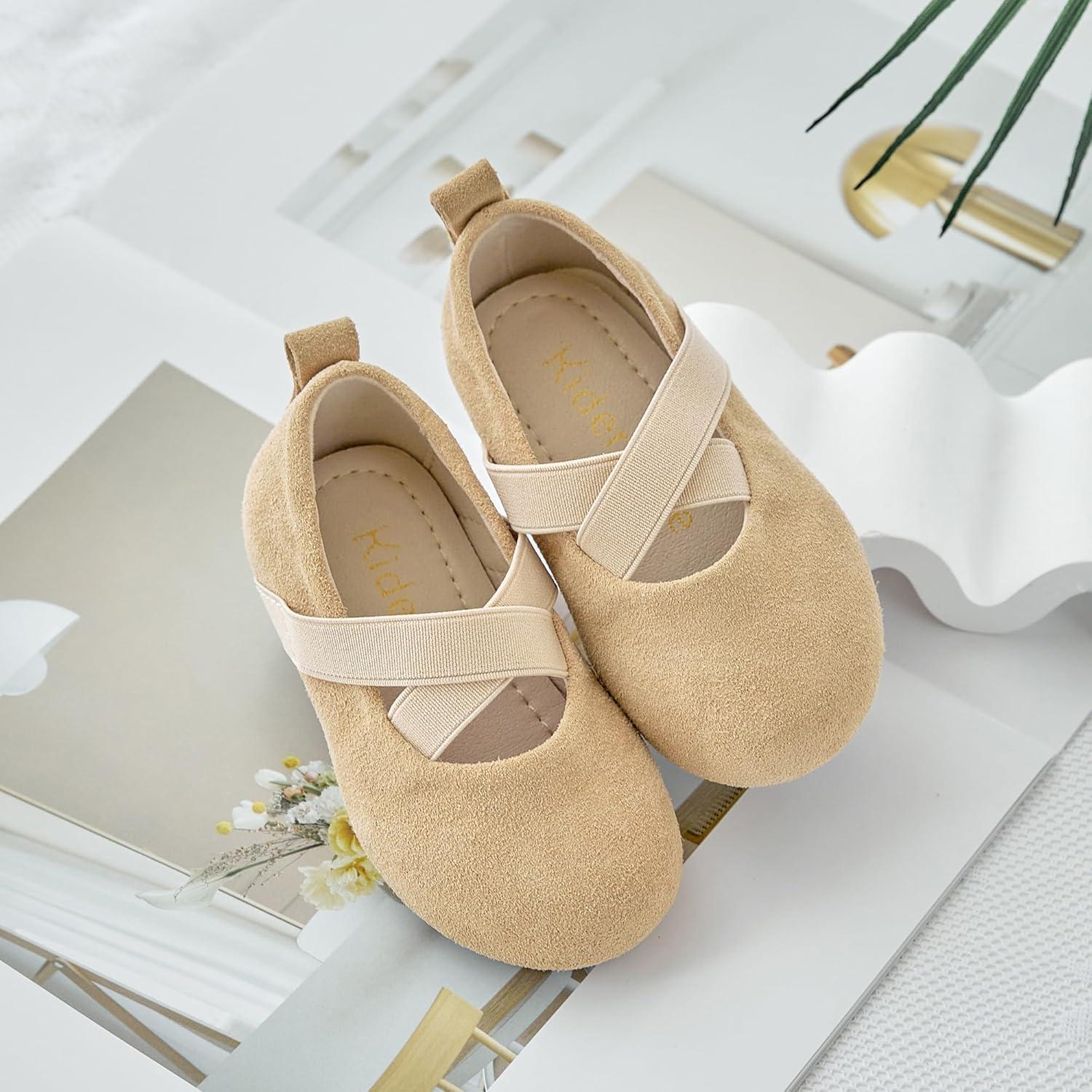 imageKiderence Little Toddler Girls Dress Shoes Ballerina Ballet Flats Kids Mary JanesCk329 Nude