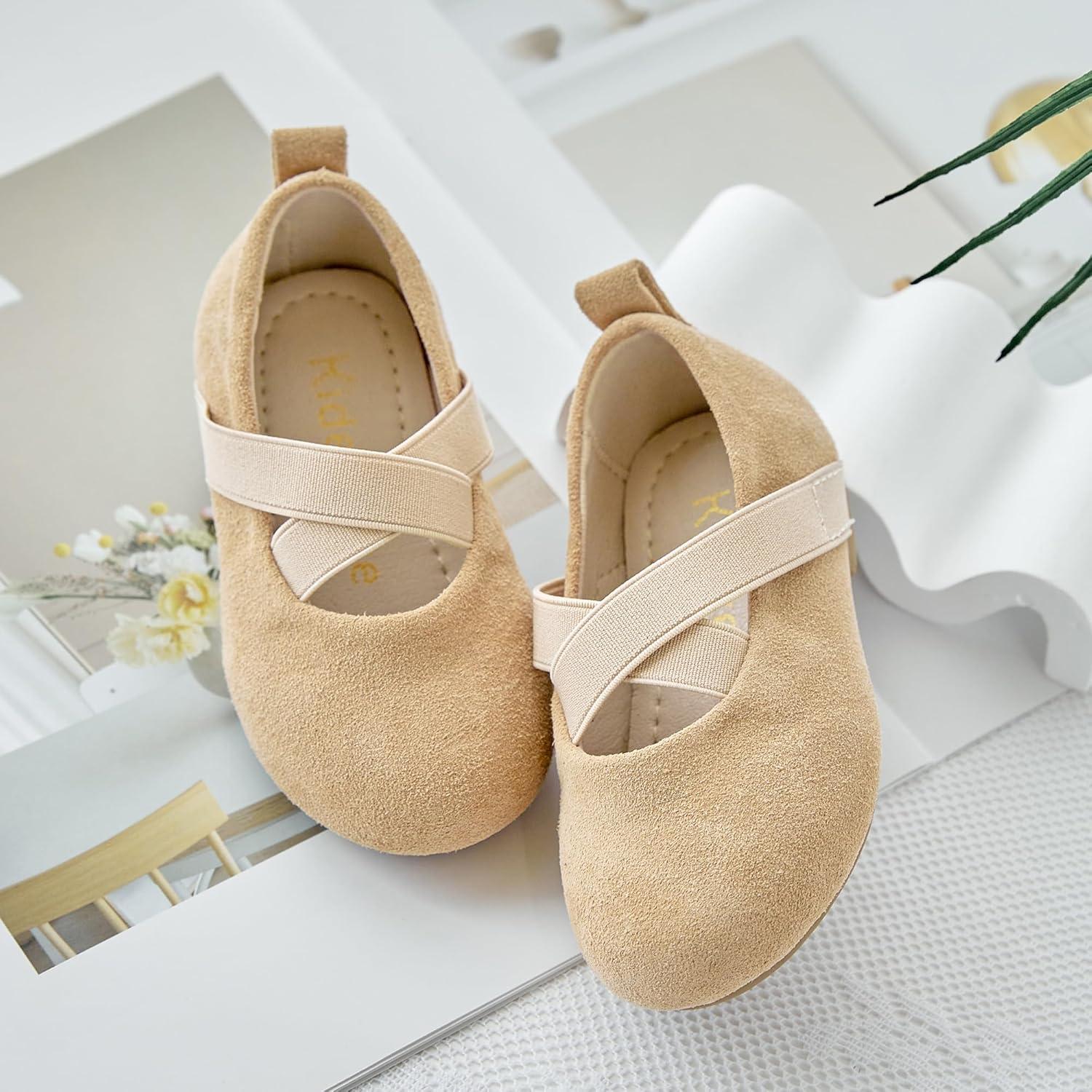 imageKiderence Little Toddler Girls Dress Shoes Ballerina Ballet Flats Kids Mary JanesCk329 Nude