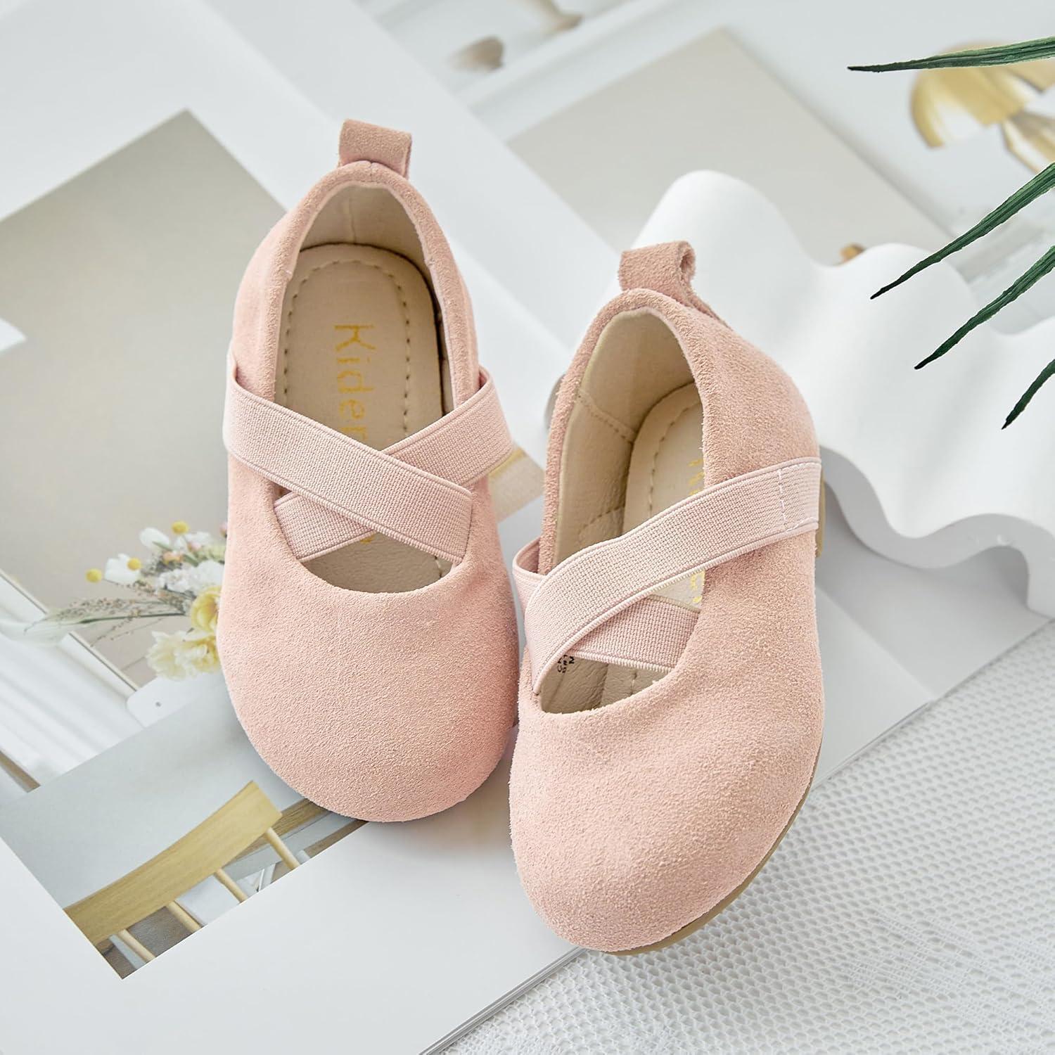 imageKiderence Little Toddler Girls Dress Shoes Ballerina Ballet Flats Kids Mary JanesCk329 Pink