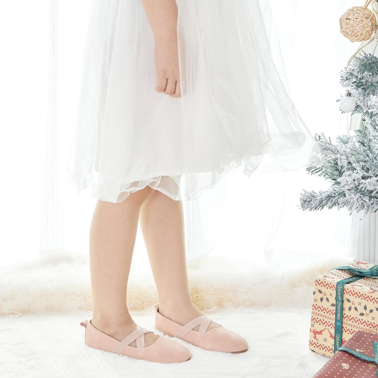 imageKiderence Little Toddler Girls Dress Shoes Ballerina Ballet Flats Kids Mary JanesCk329 Pink