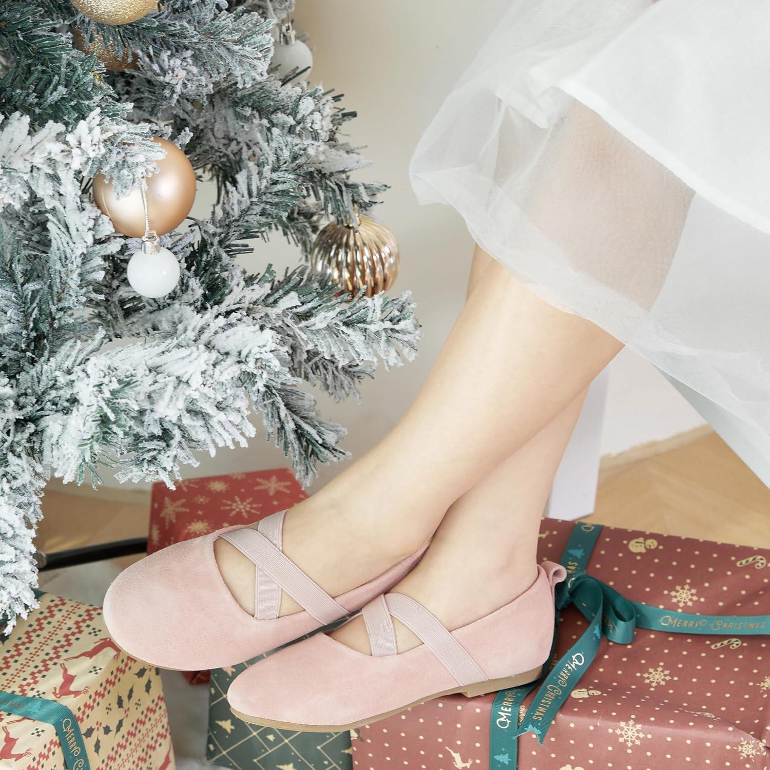 imageKiderence Little Toddler Girls Dress Shoes Ballerina Ballet Flats Kids Mary JanesCk329 Pink