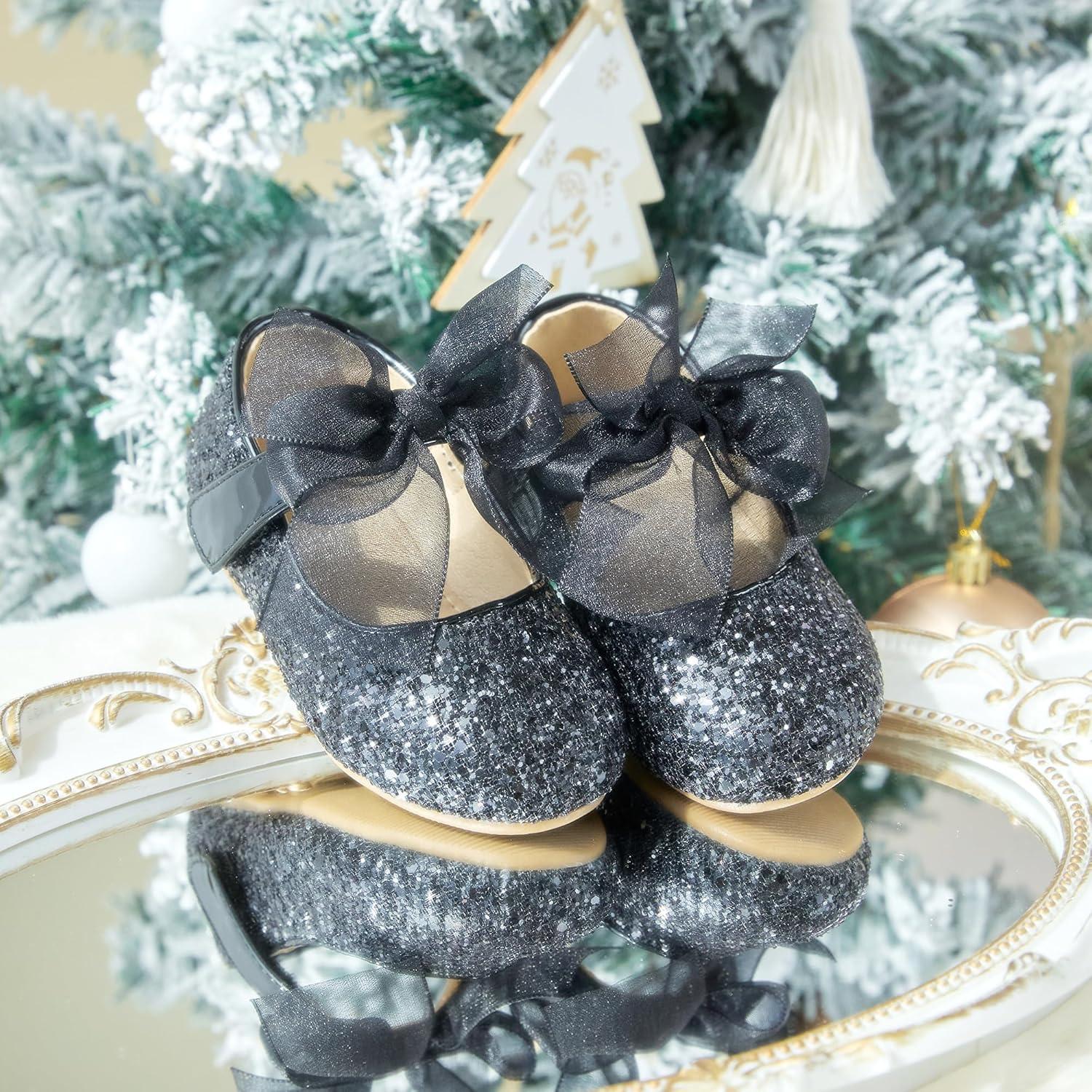 imageKiderence Little Toddler Girls Dress Shoes Ballerina Ballet Flats Kids Mary JanesCk351 Black