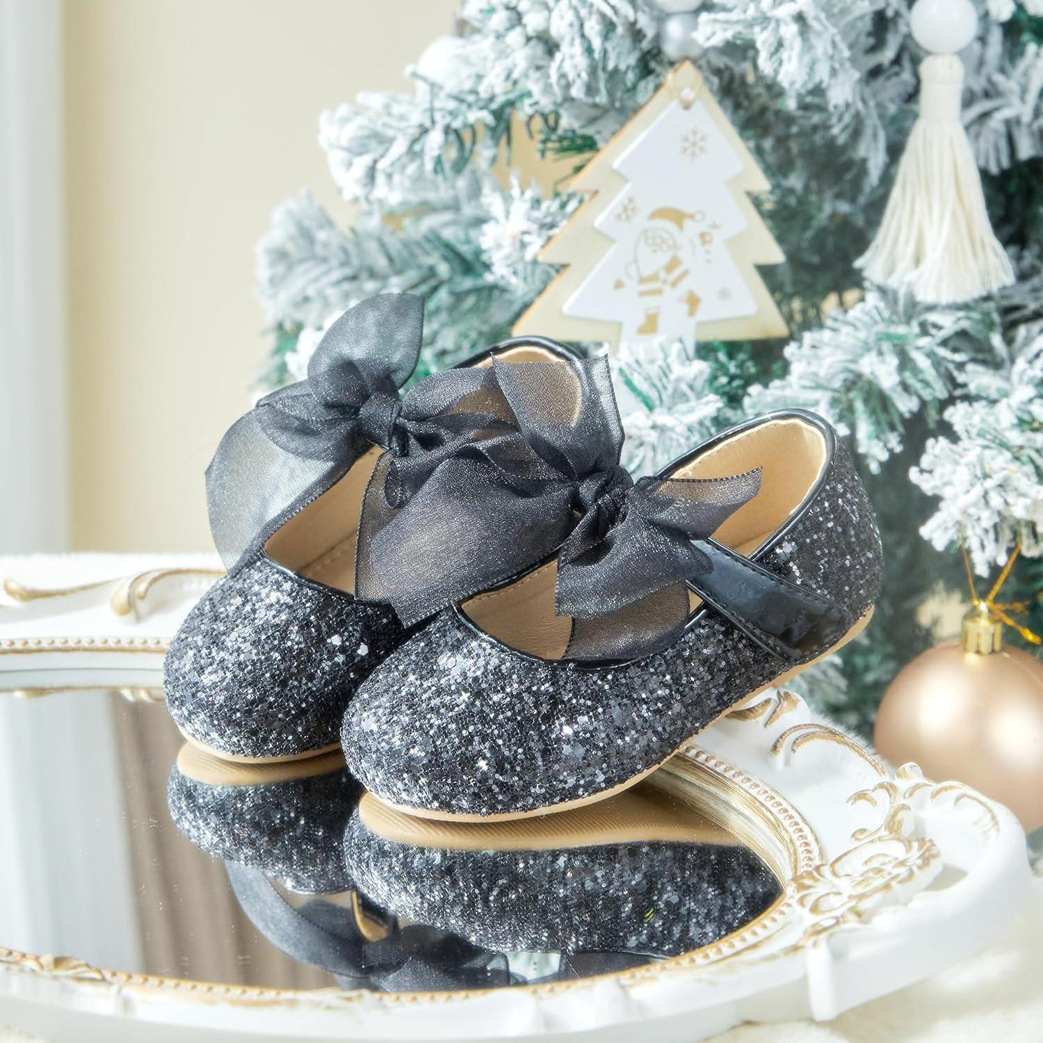 imageKiderence Little Toddler Girls Dress Shoes Ballerina Ballet Flats Kids Mary JanesCk351 Black