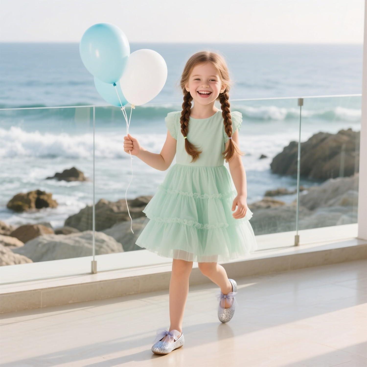 imageKiderence Little Toddler Girls Dress Shoes Ballerina Ballet Flats Kids Mary JanesCk351 Silver