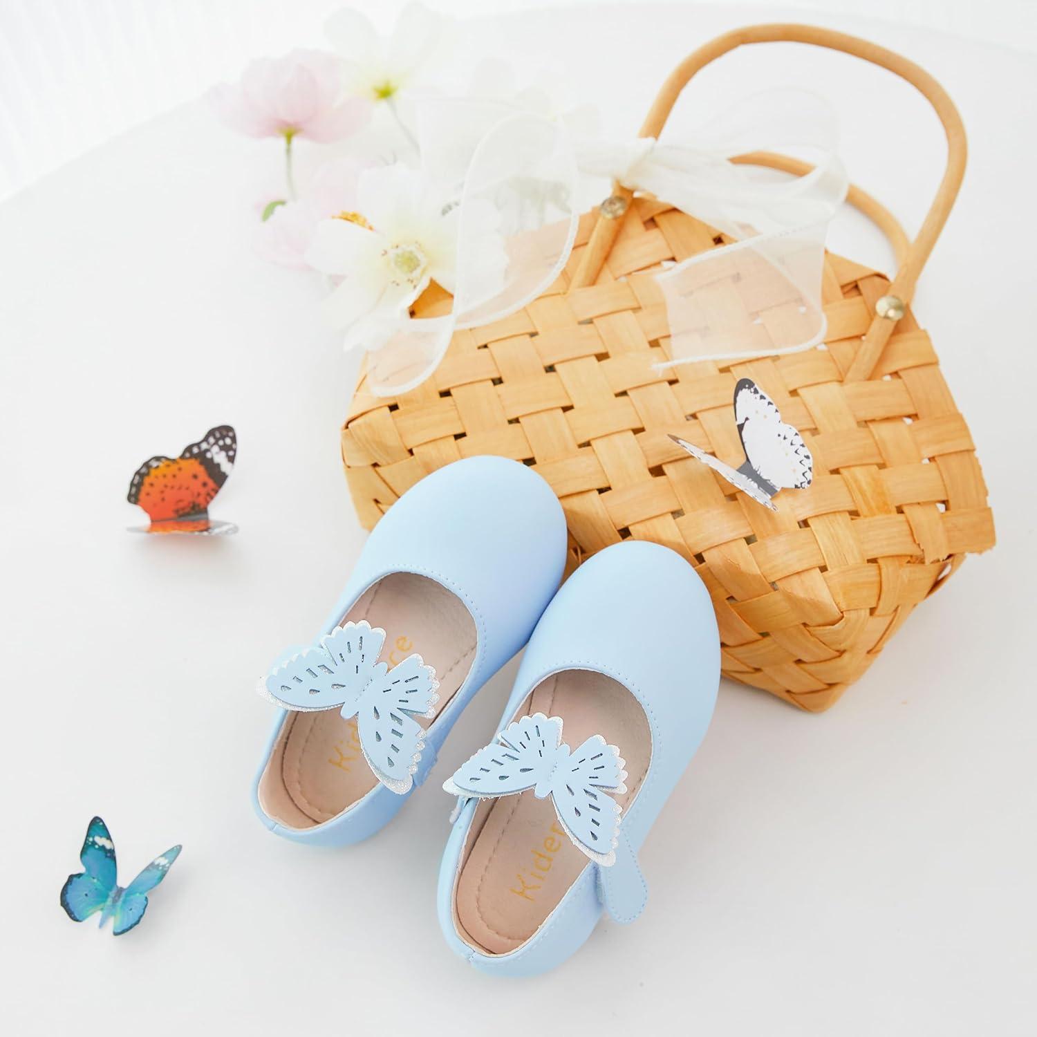 imageKiderence Little Toddler Girls Dress Shoes Ballerina Ballet Flats Kids Mary JanesCk513 Blue