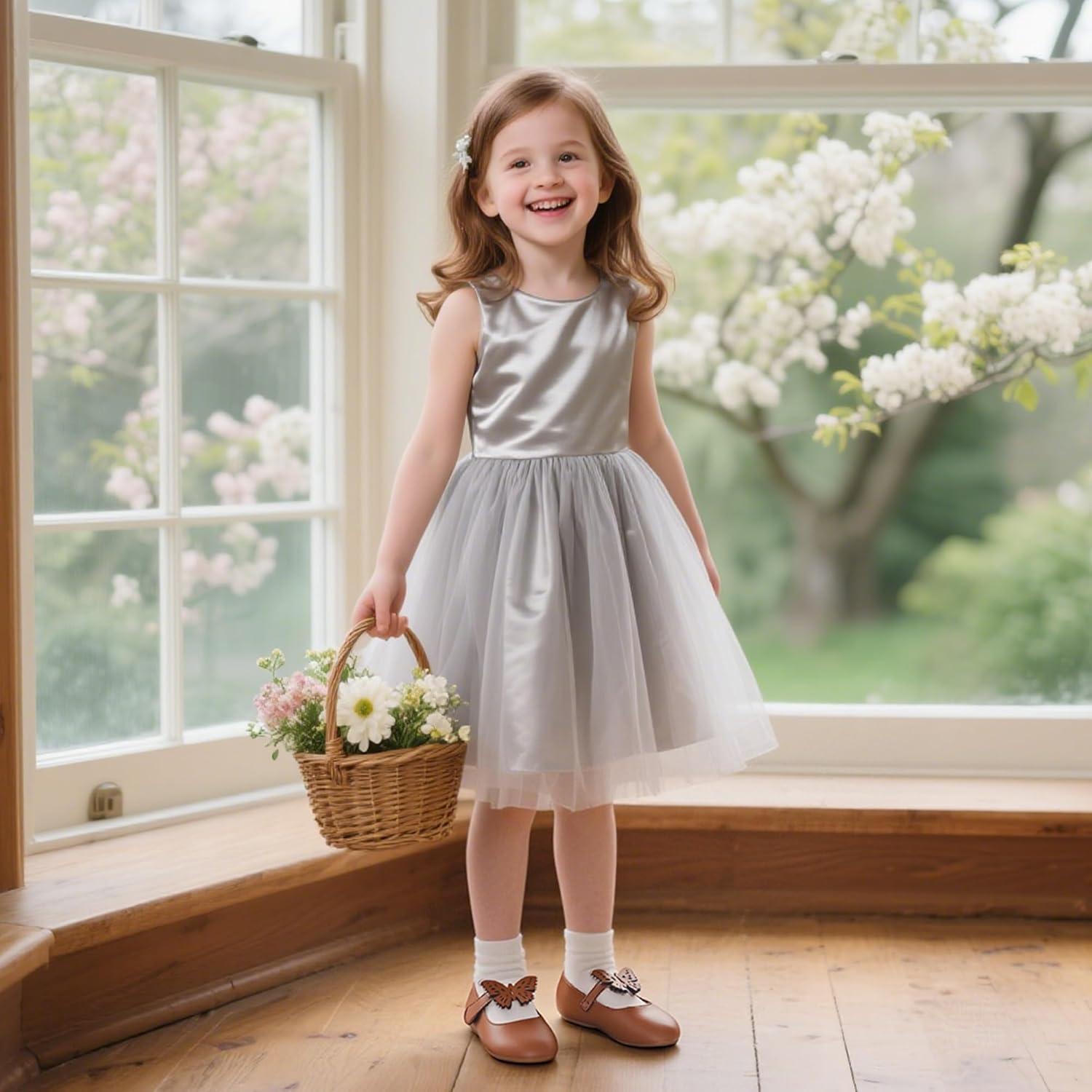 imageKiderence Little Toddler Girls Dress Shoes Ballerina Ballet Flats Kids Mary JanesCk513 Brown