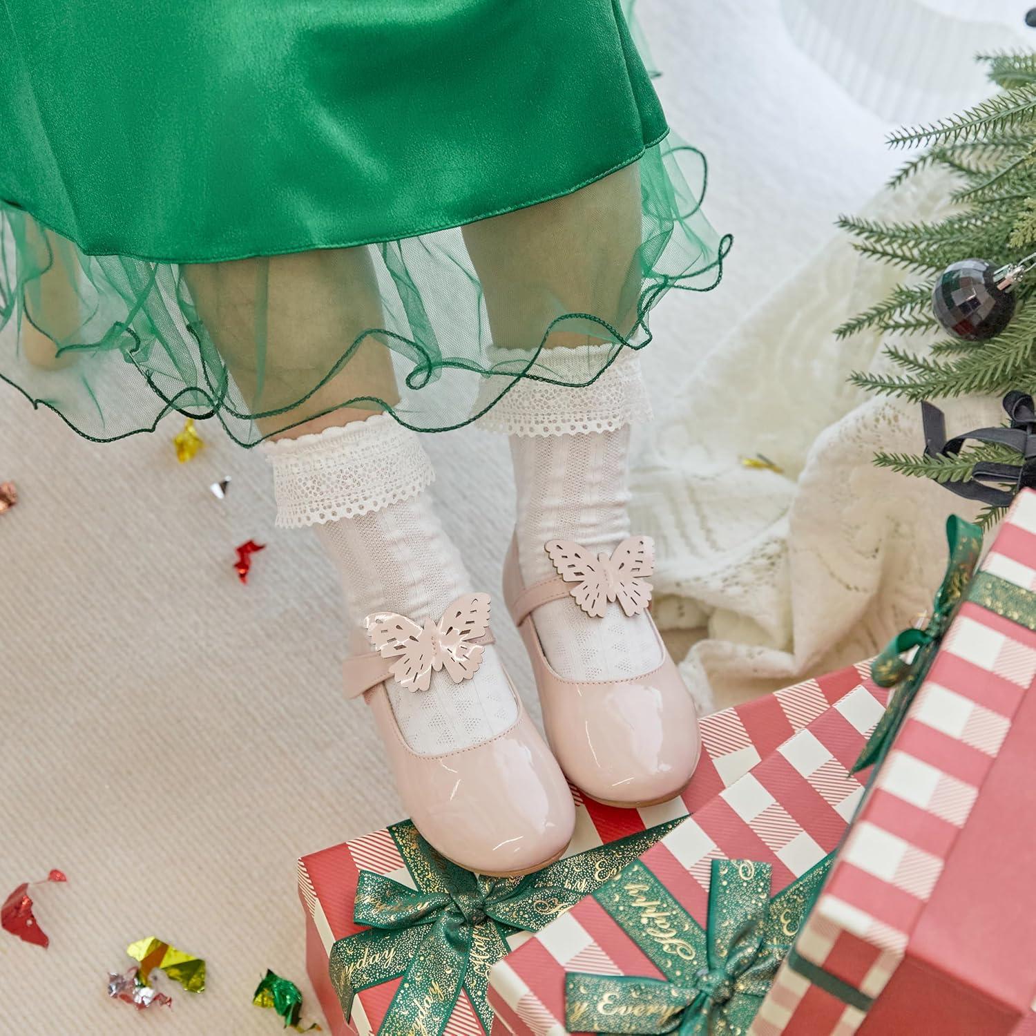 imageKiderence Little Toddler Girls Dress Shoes Ballerina Ballet Flats Kids Mary JanesCk514 Nude