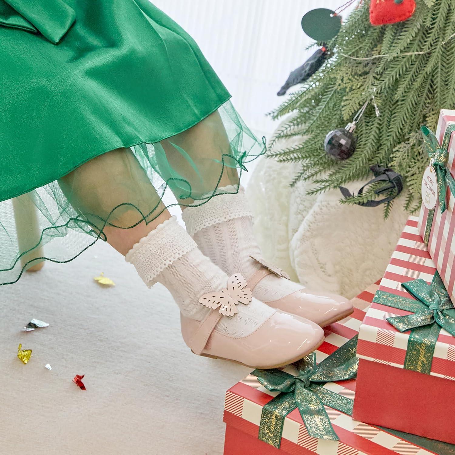 imageKiderence Little Toddler Girls Dress Shoes Ballerina Ballet Flats Kids Mary JanesCk514 Nude